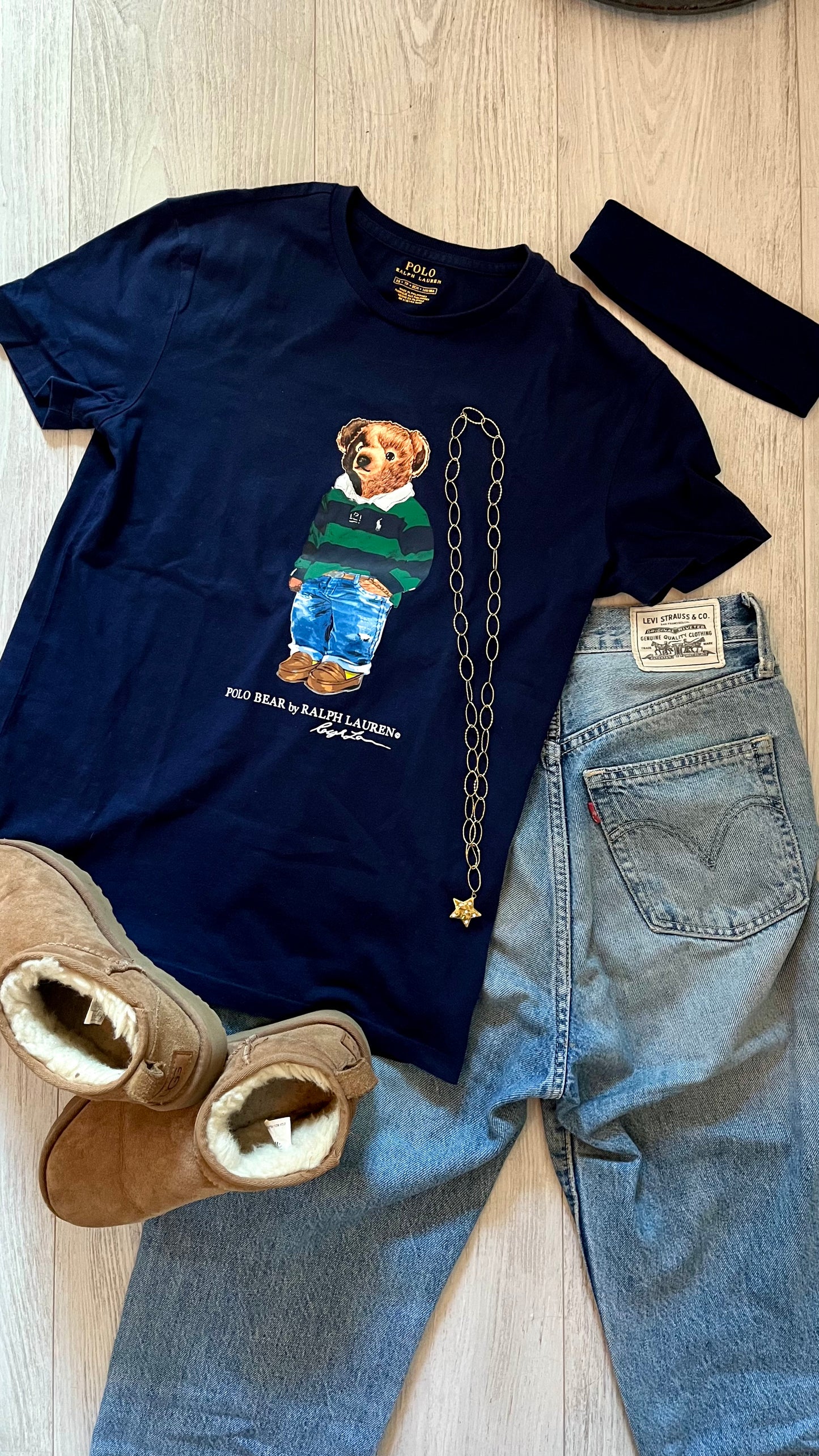 T-shirt nounours marine Ralph Lauren - S/M