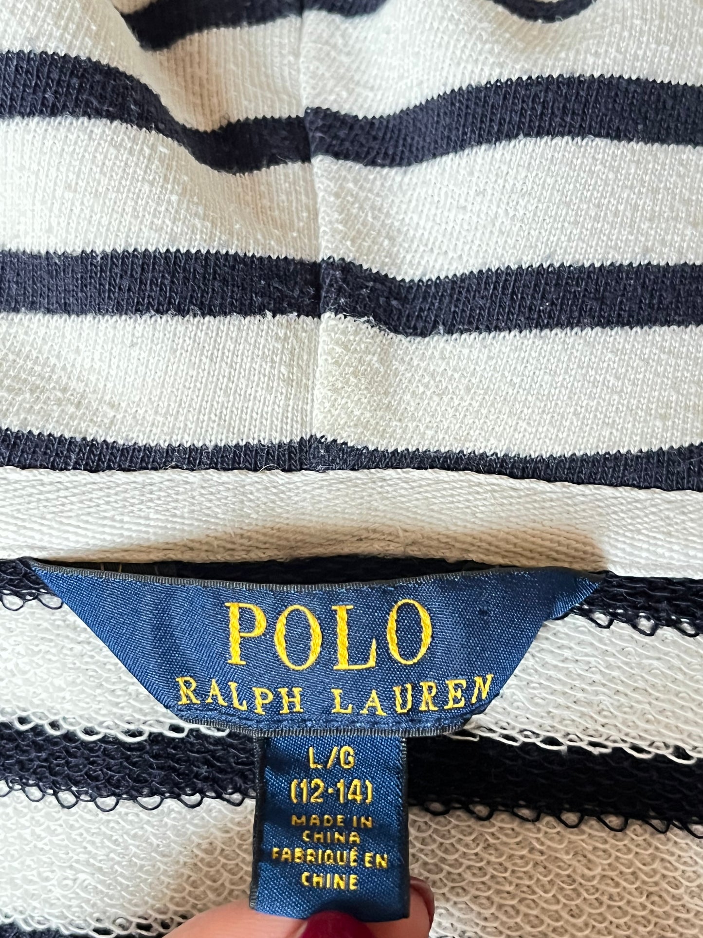 Veste à capuche marinière Ralph Lauren - XS