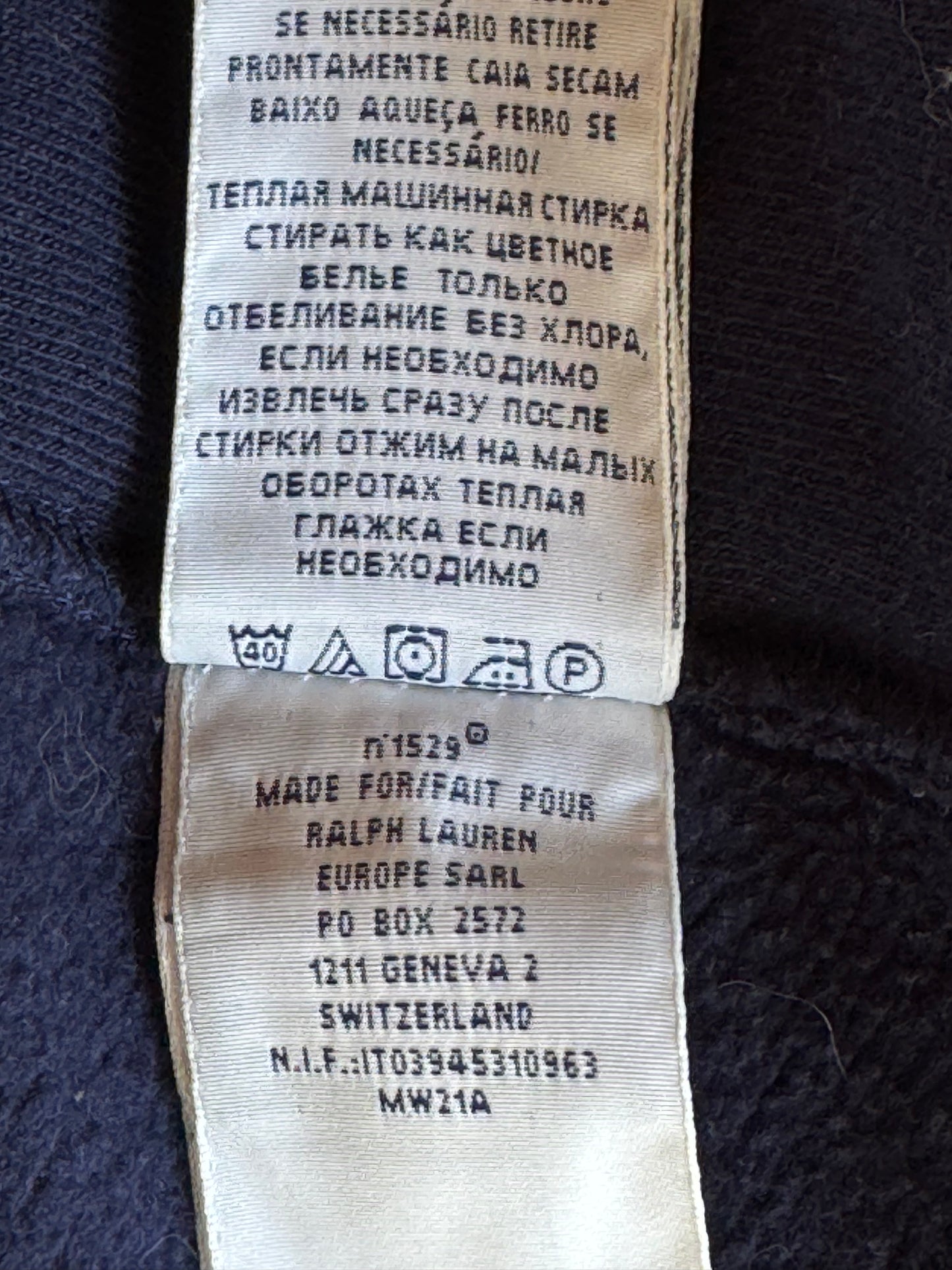 Veste à capuche bleu marine Ralph Lauren - XS homme / S femme