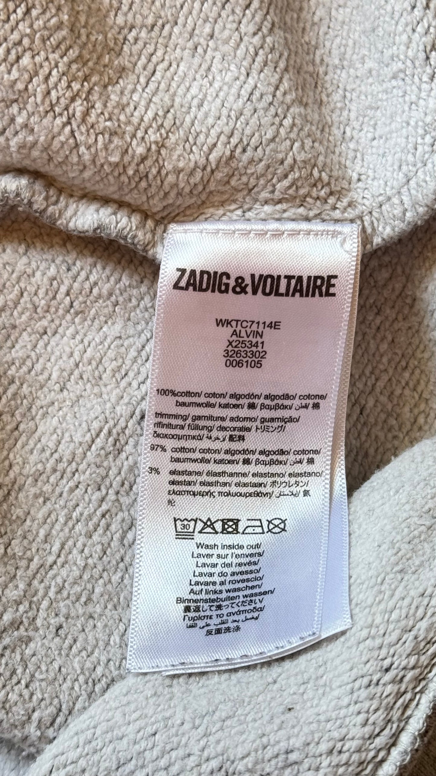Sweat à capuche gris Zadig & Voltaire - S
