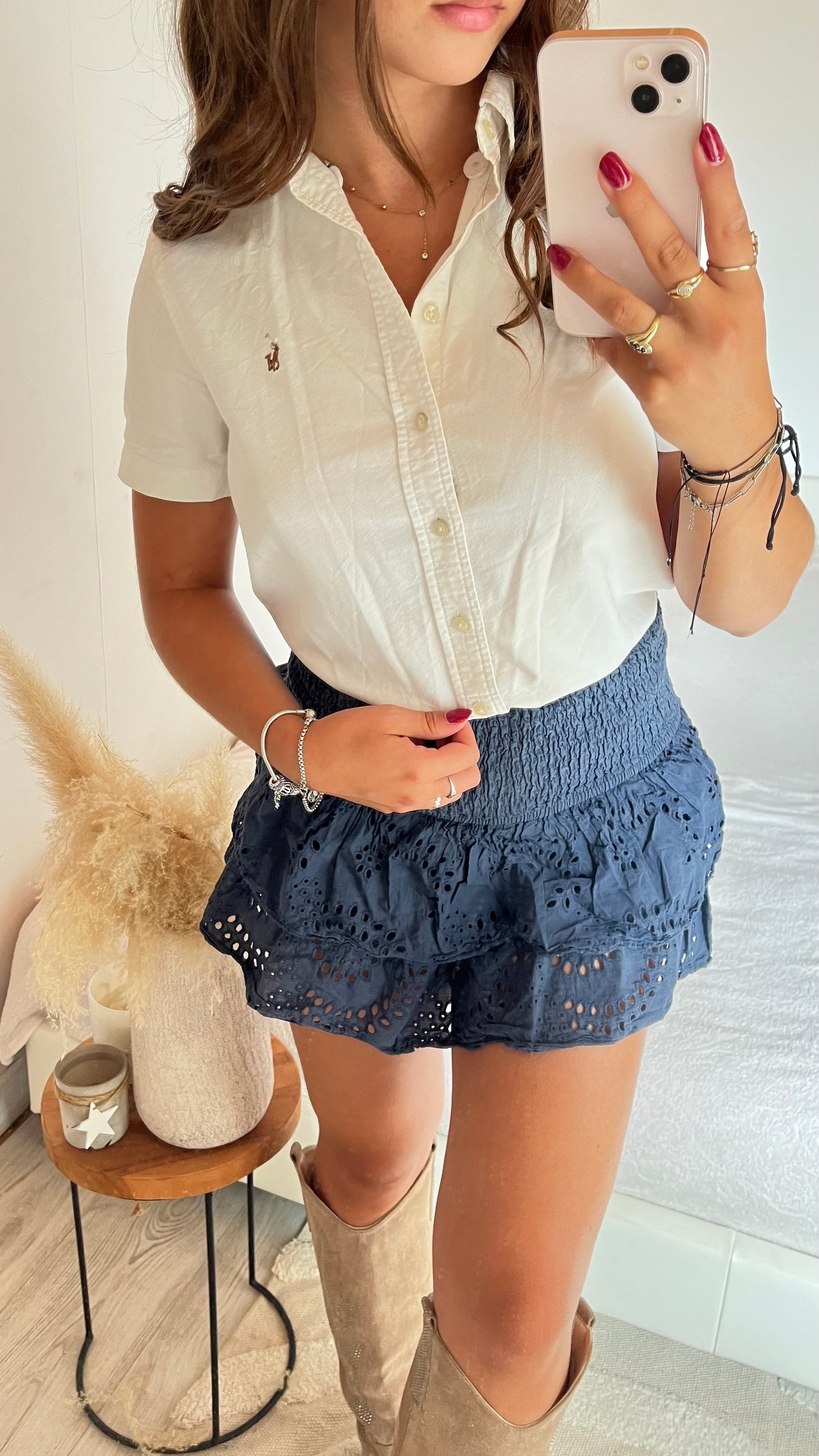 Chemise manche courte blanche Ralph Lauren - S