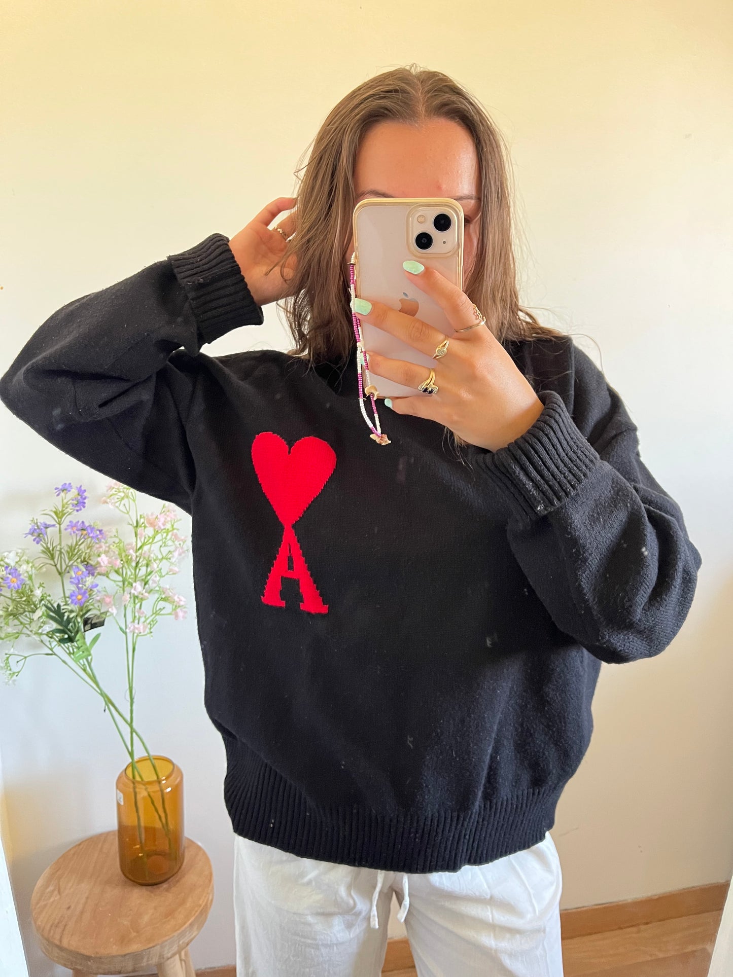 Pull noir Ami Paris - M femme / S homme