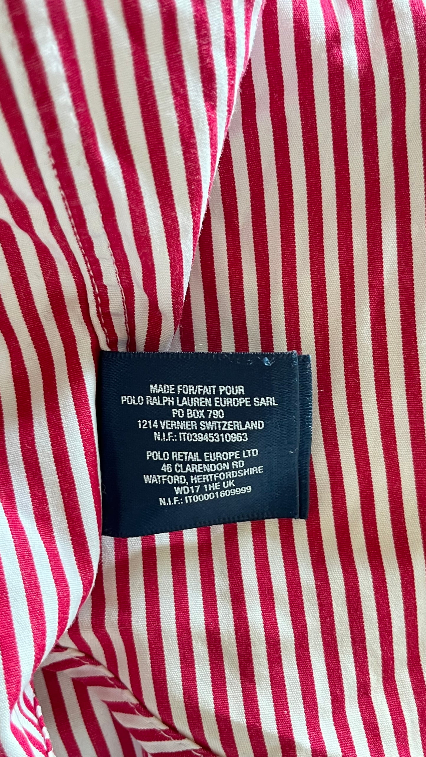 Chemise à rayures rouge Ralph Lauren - S