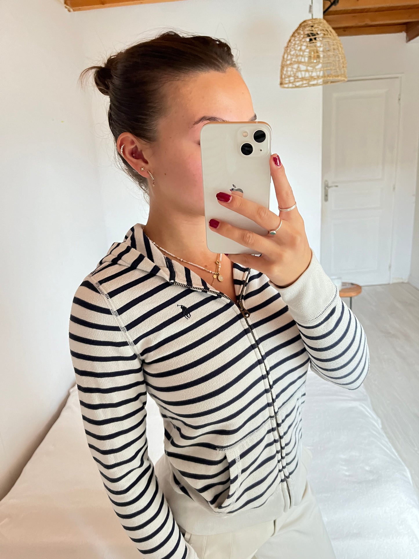 Veste à capuche marinière Ralph Lauren - XS