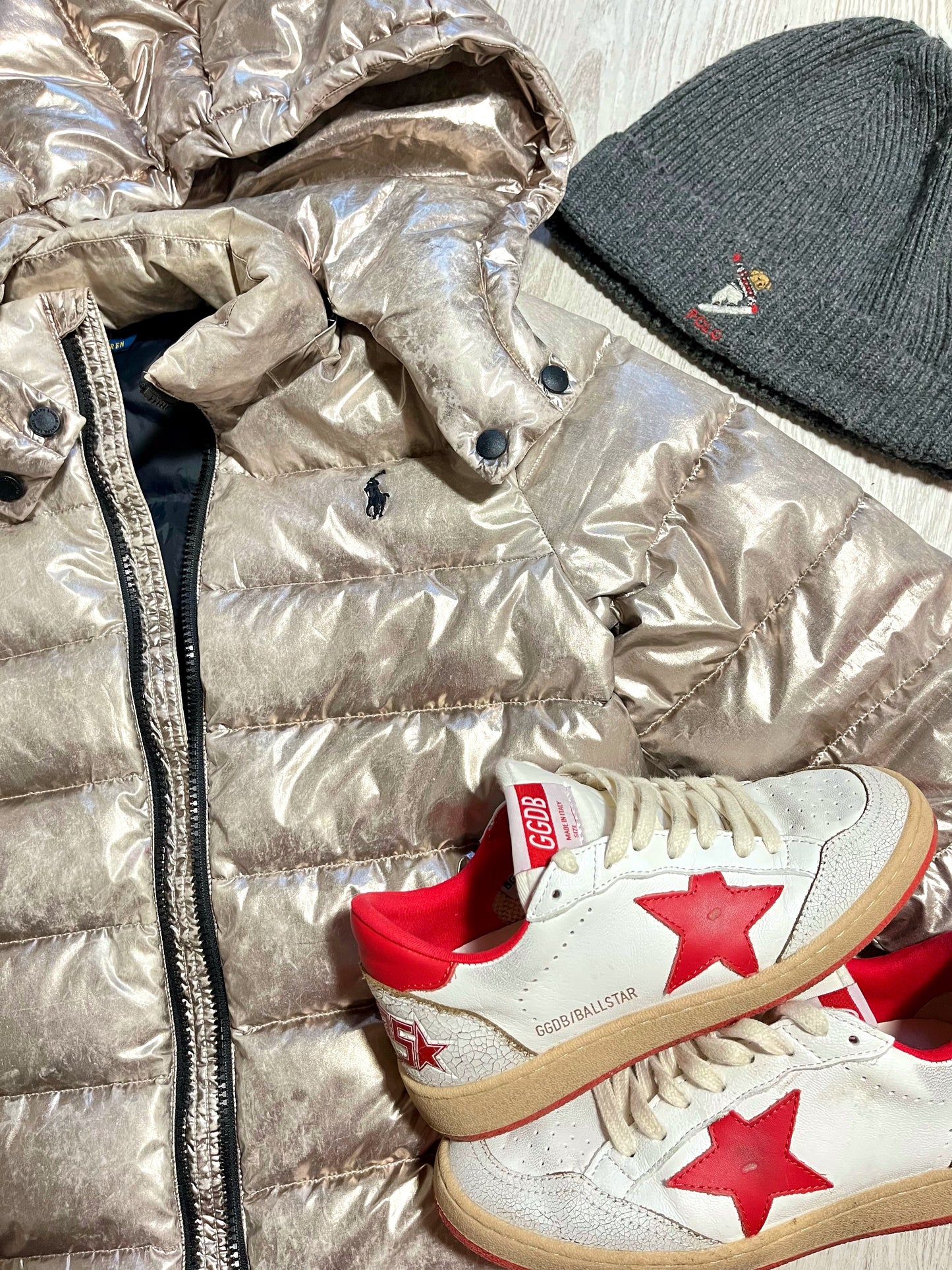 Doudoune Ralph Lauren doré - XS