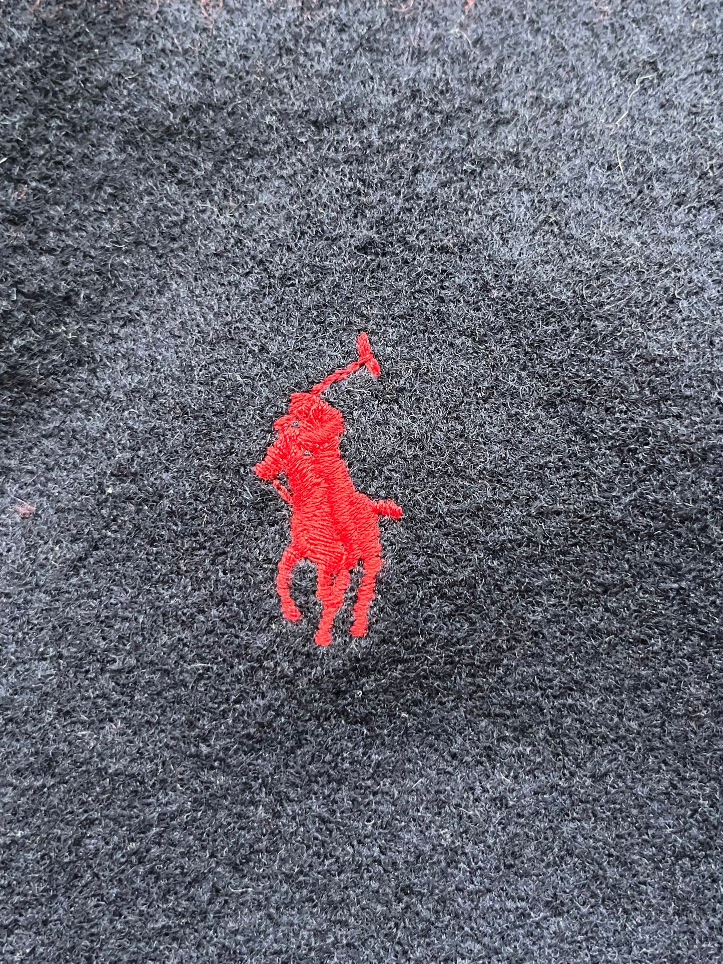 Écharpe laine marine et bordeaux Ralph Lauren