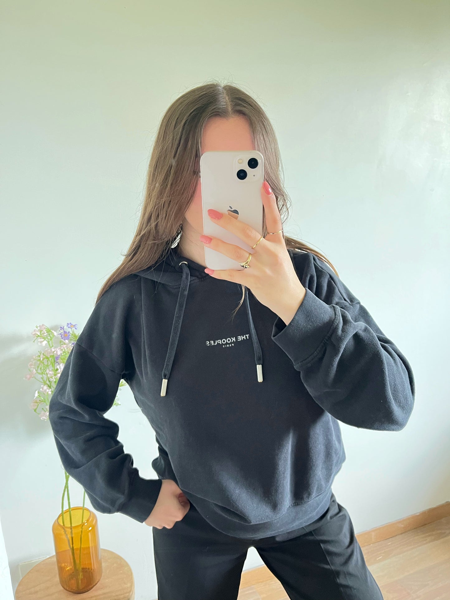 Sweat à capuche noir The Kooples - M