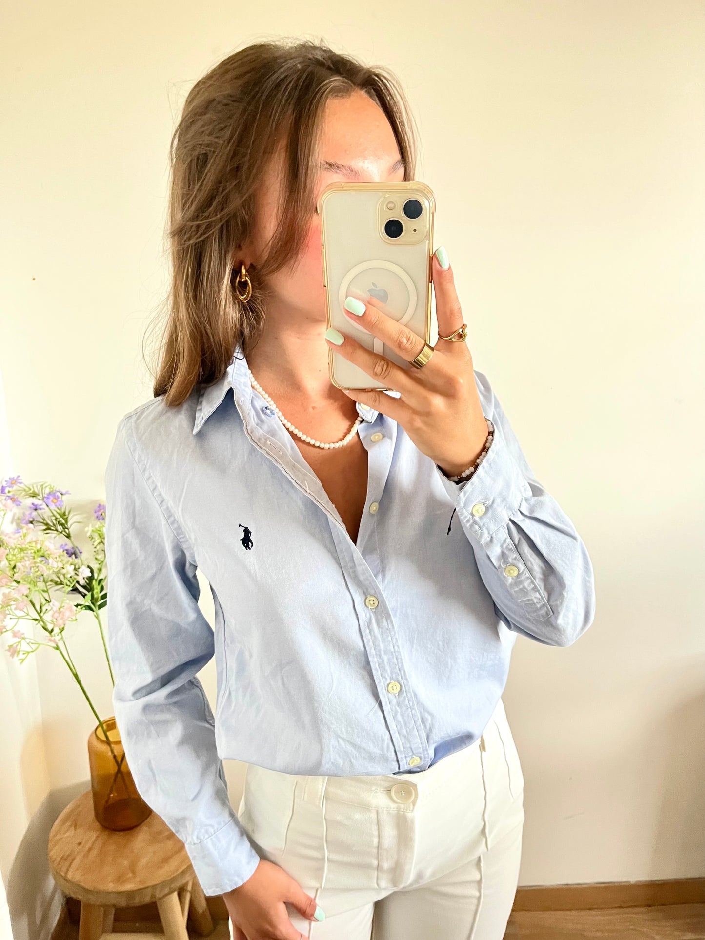 Chemise bleue claire Ralph Lauren - XS