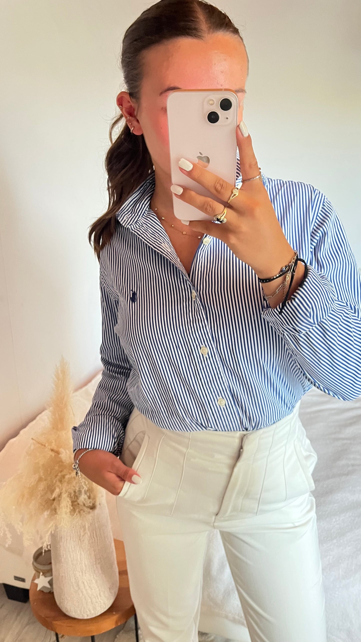 Chemise à rayures bleues Ralph Lauren - S/M