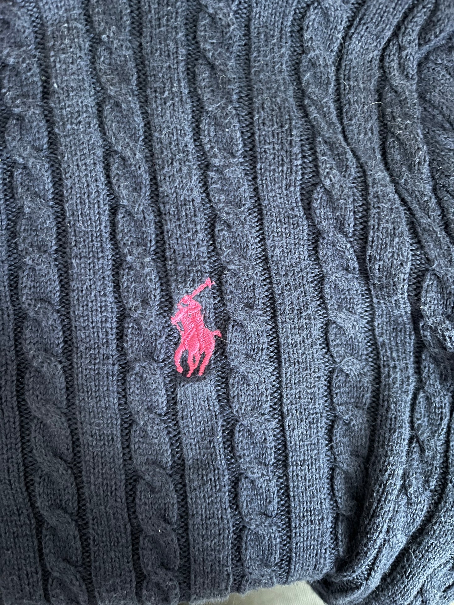 Gilet torsadé marine Ralph Lauren - S