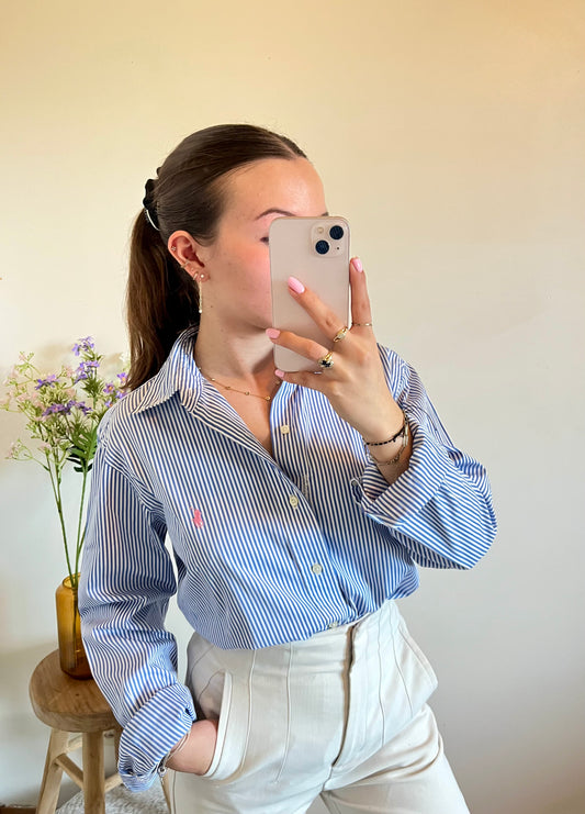 Chemise à rayures bleues Ralph Lauren - M.
