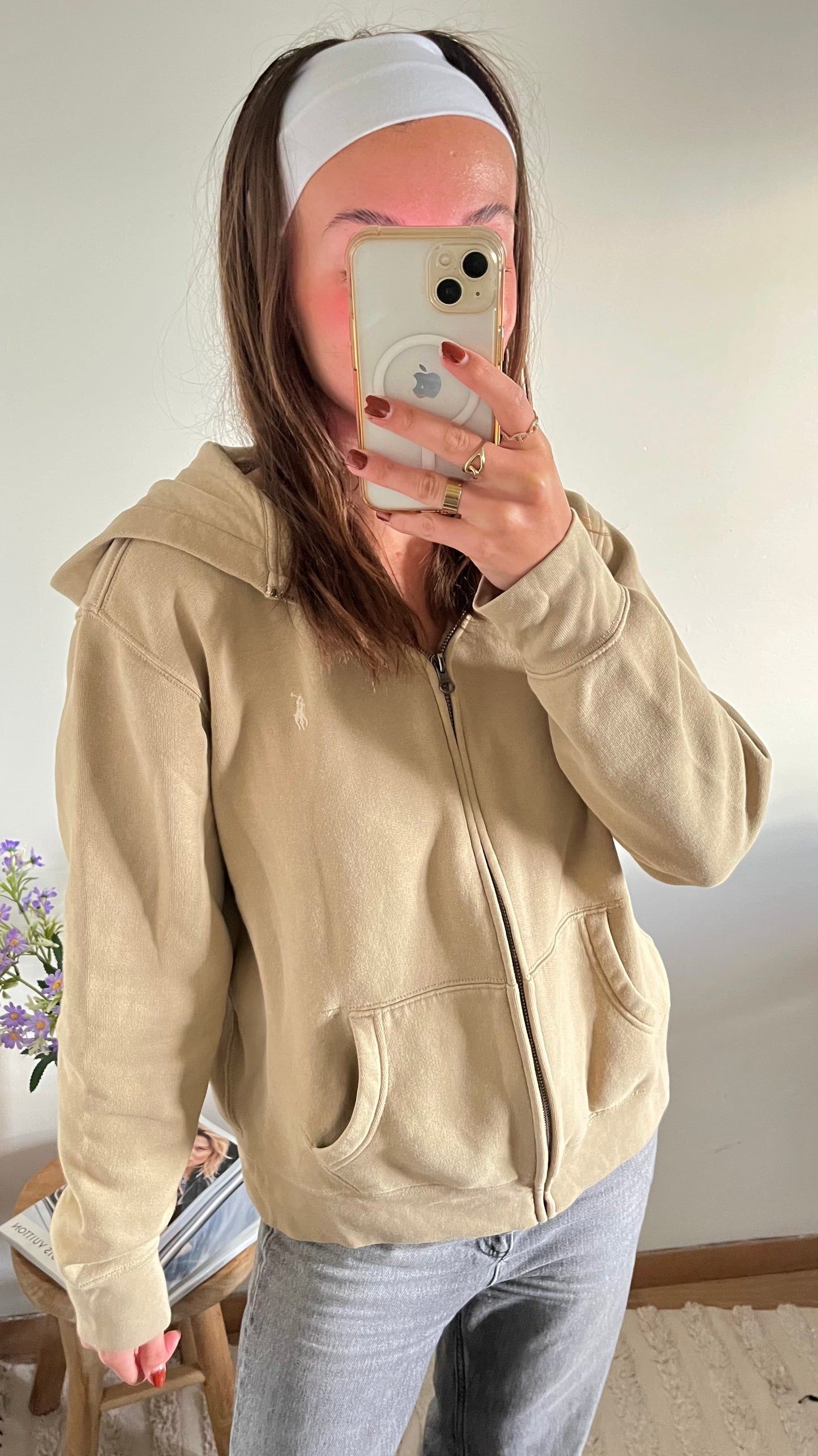 Veste à capuche kaki clair Ralph Lauren - M