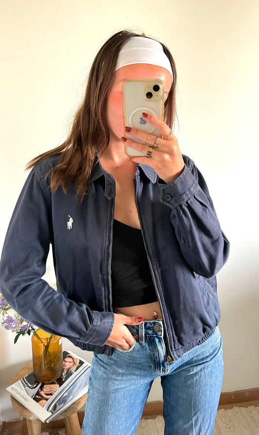 Veste toile de coton marine Ralph Lauren - M