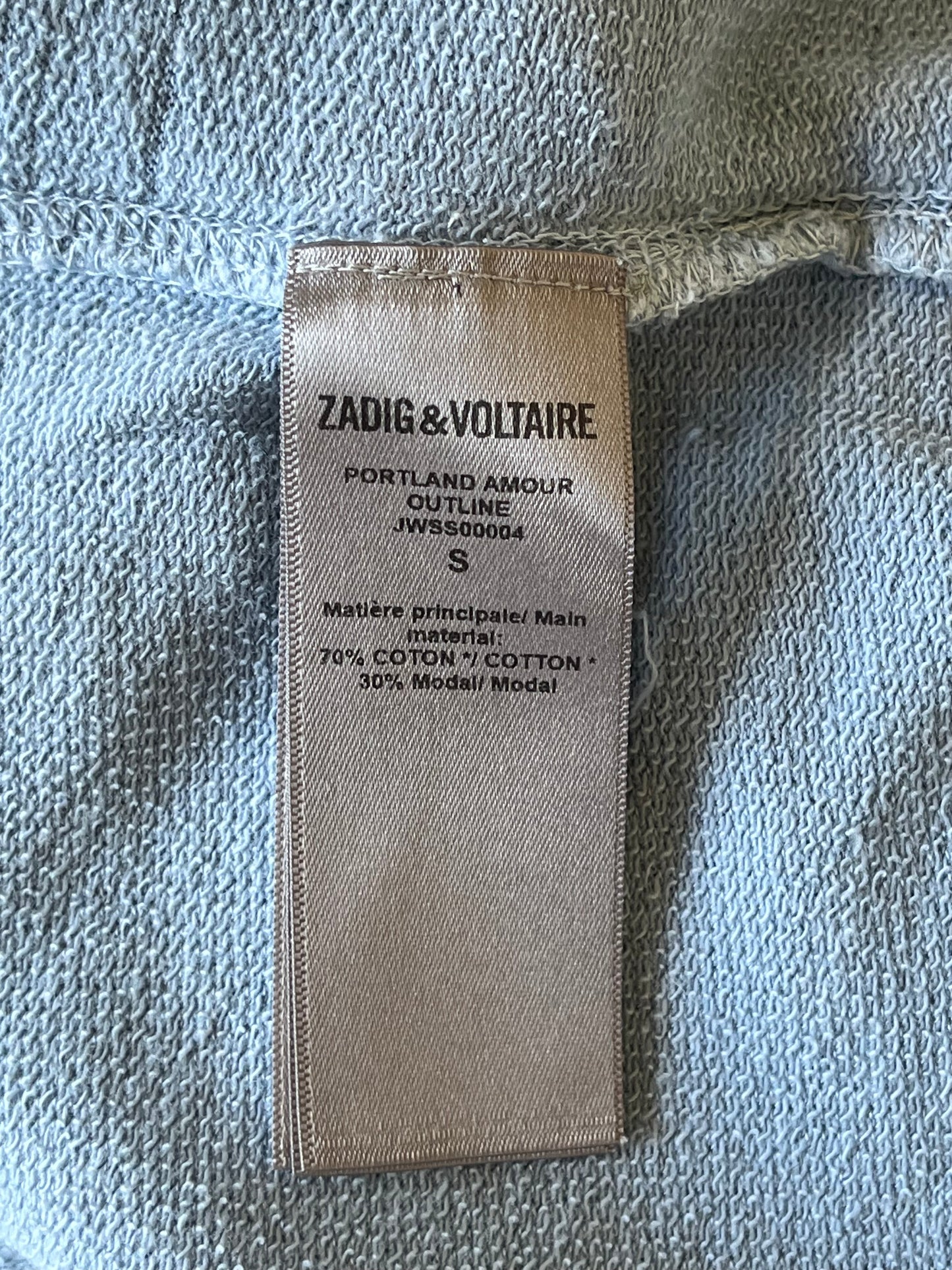 T-shirt bleu pastel Amour Zadig & Voltaire - M