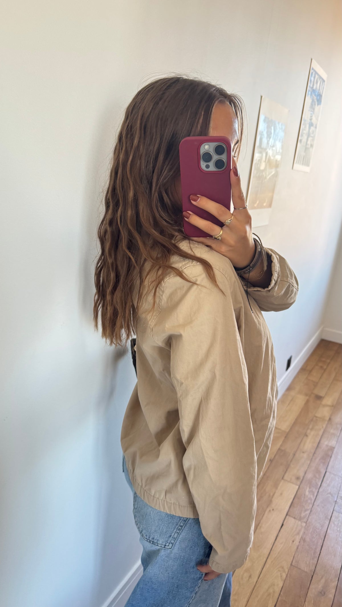 Veste toile de coton beige Ralph Lauren - S