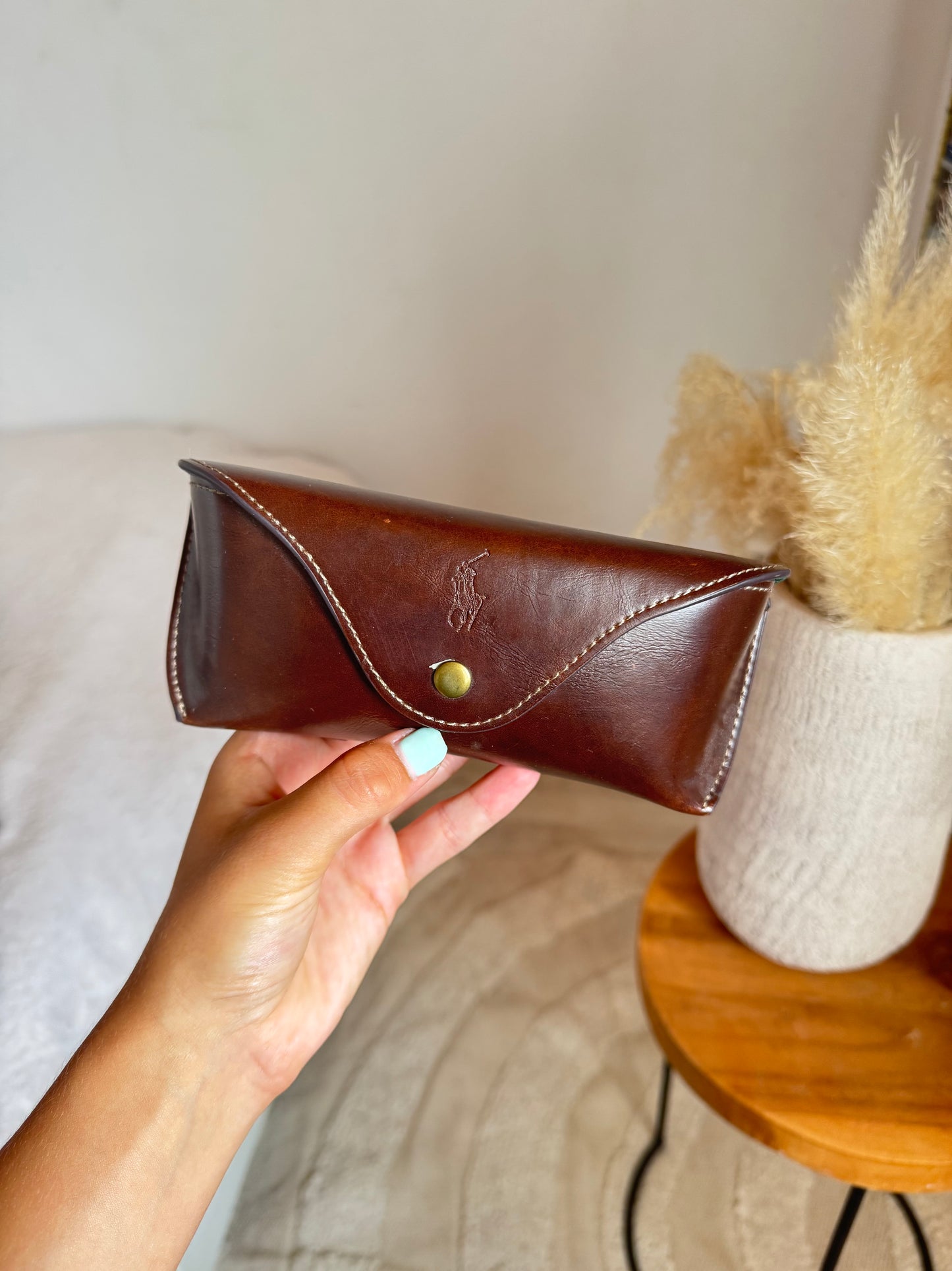 Étui à lunette en cuir Ralph Lauren