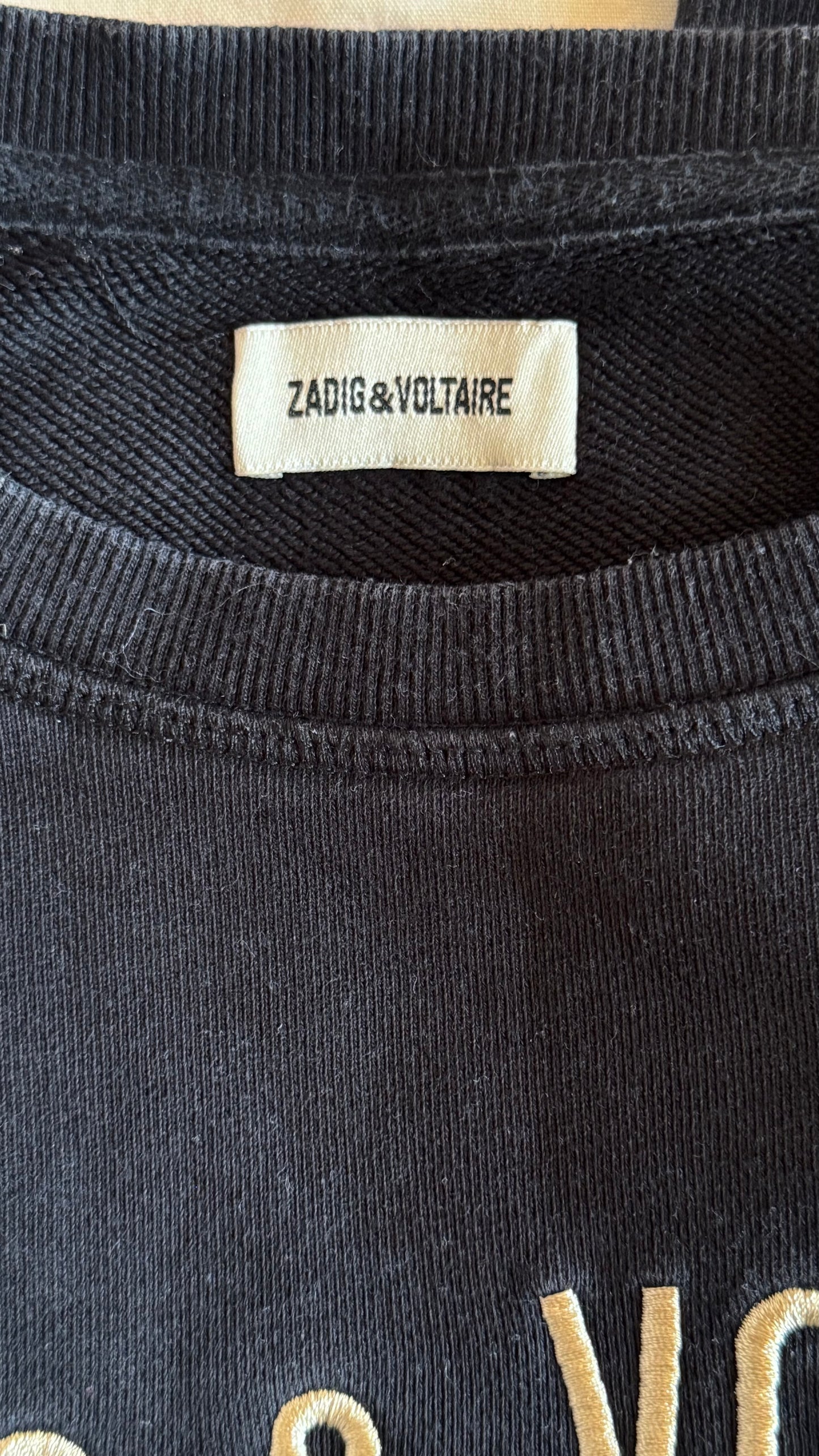 Pull col rond noir Zadig & Voltaire - M