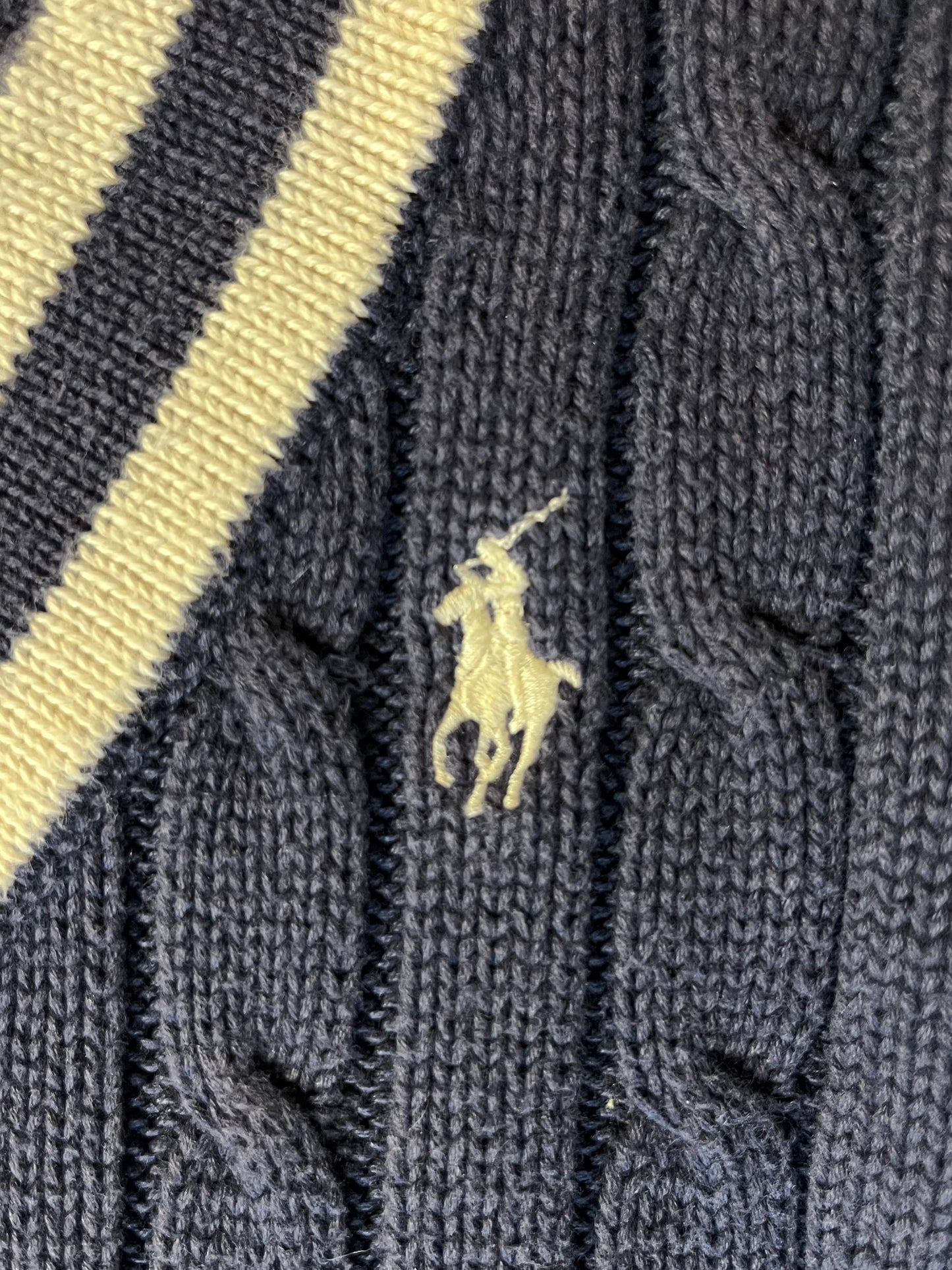 Ralph Lauren cable-knit sweater with VL collar