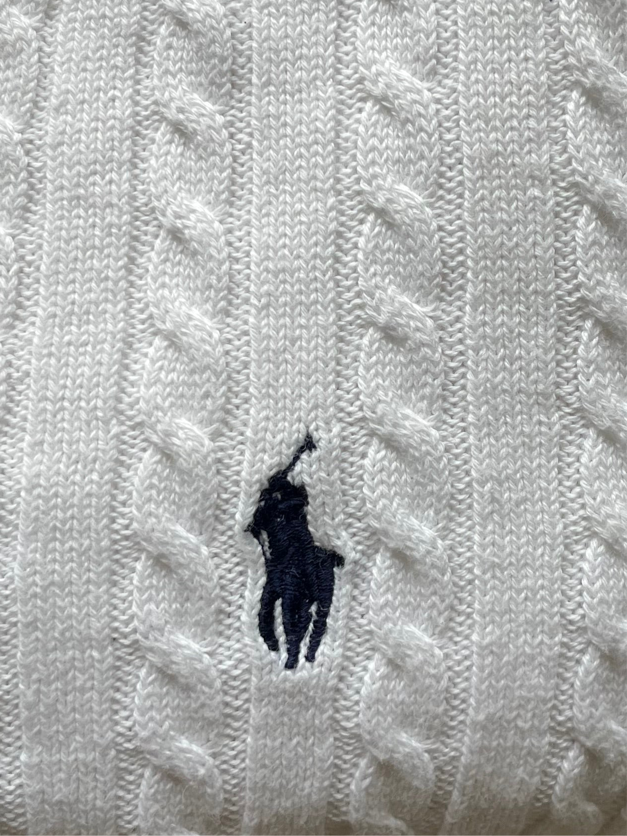 Gilet torsadé blanc Ralph Lauren - XS