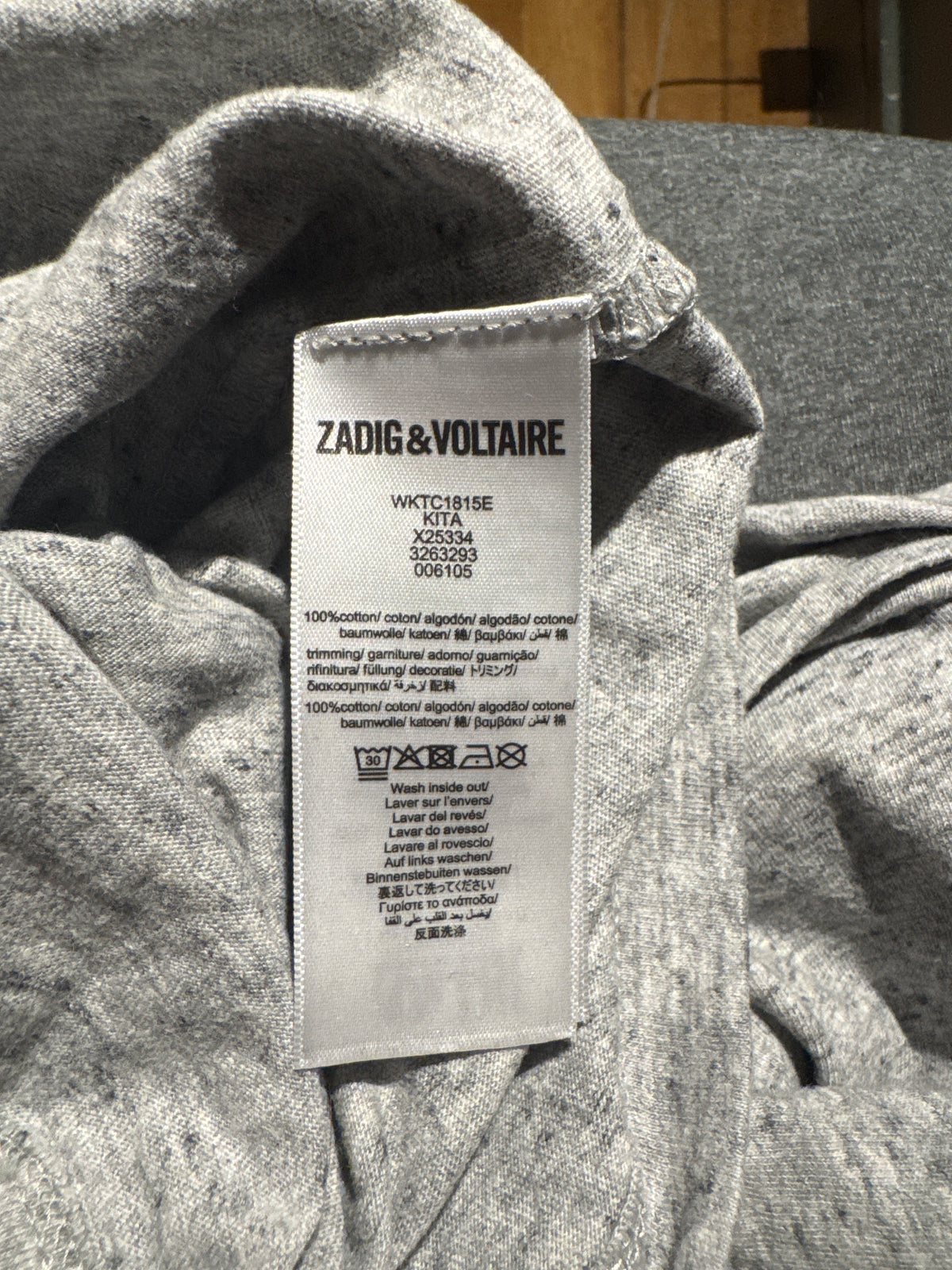 T-shirt manches longues gris Zadig & Voltaire - S