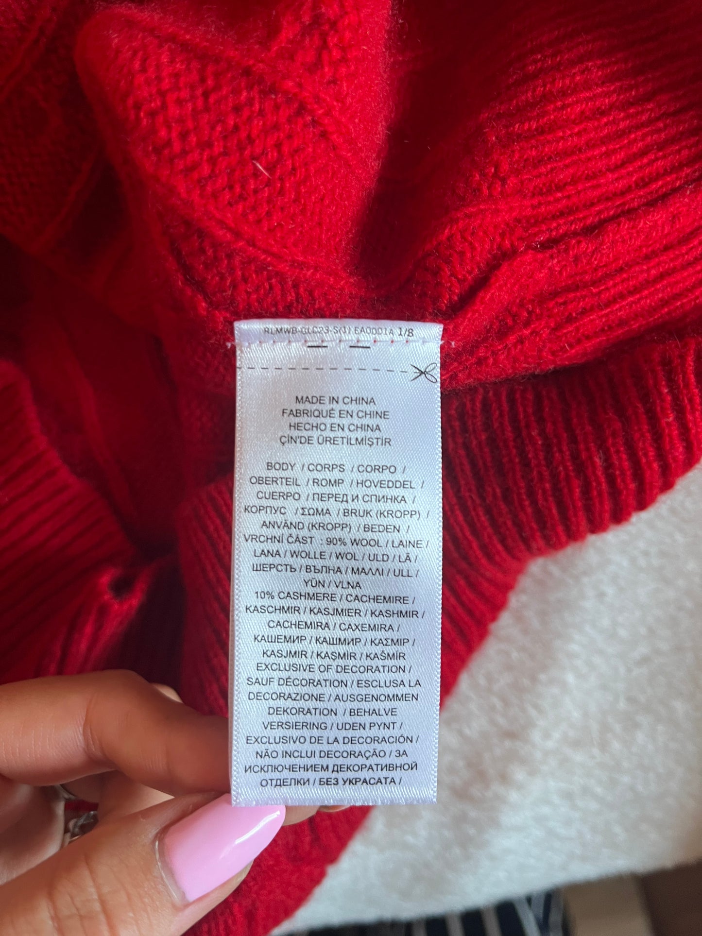 Pull torsadé laine & cachemire Ralph Lauren - M