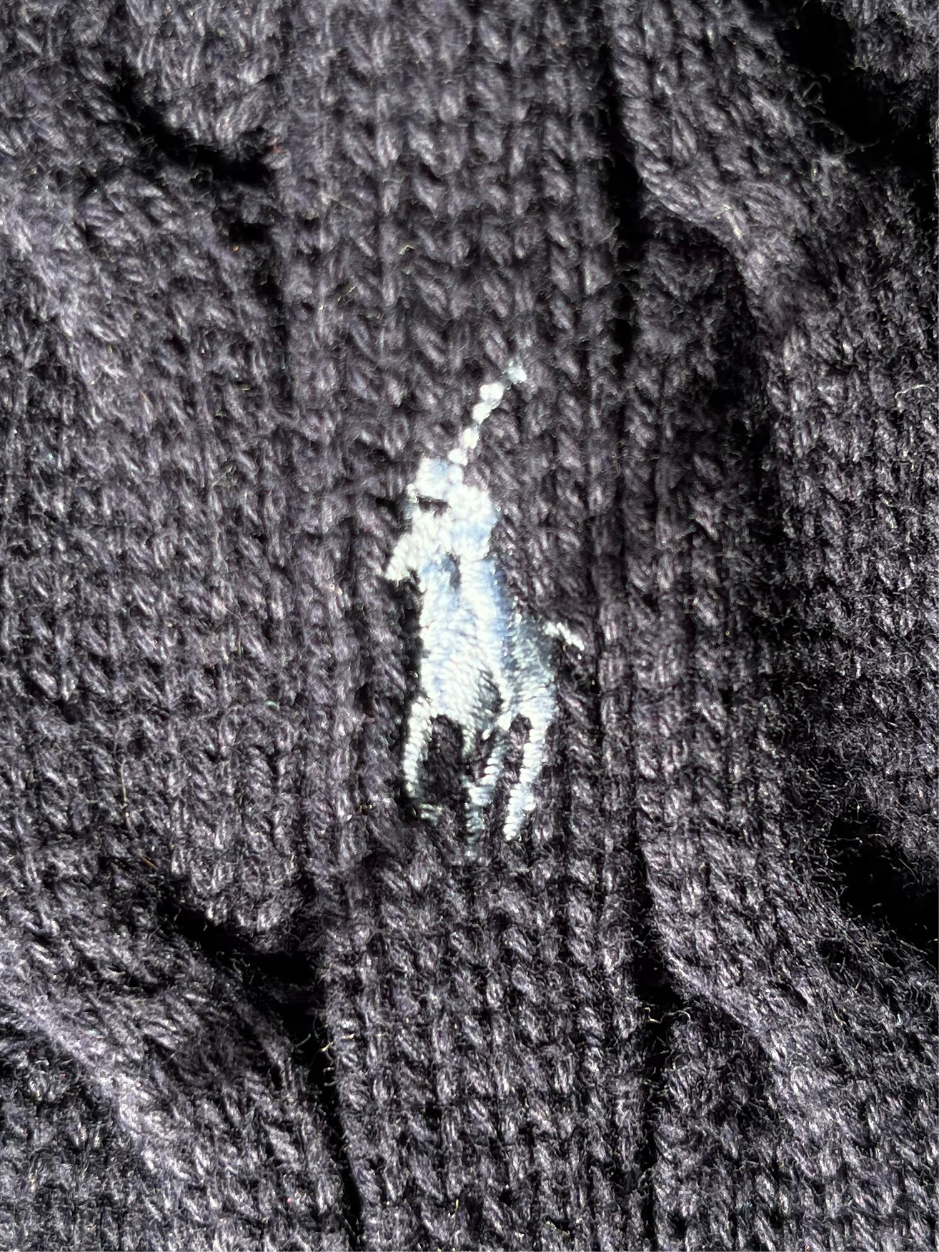 Gilet torsadé sans manches marine - S/M