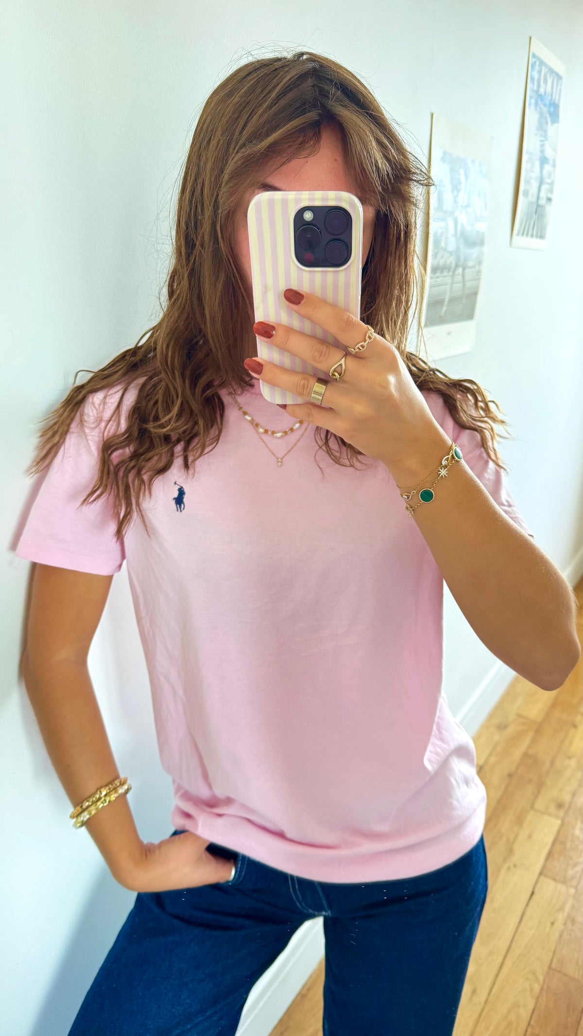 T-shirt rose Ralph Lauren - S