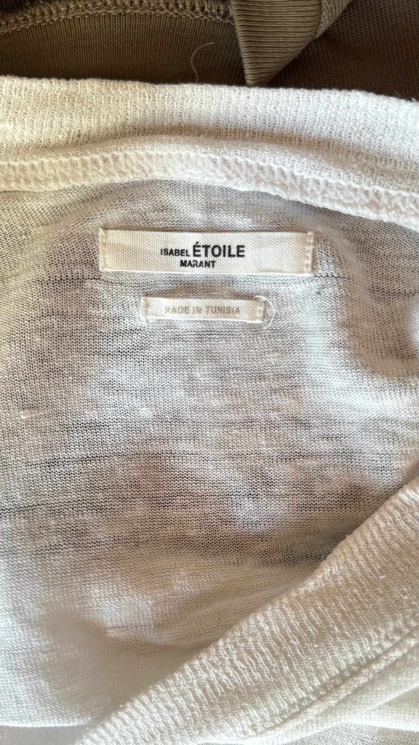 Pull en lin blanc et rose irisé Isabel Marant - M