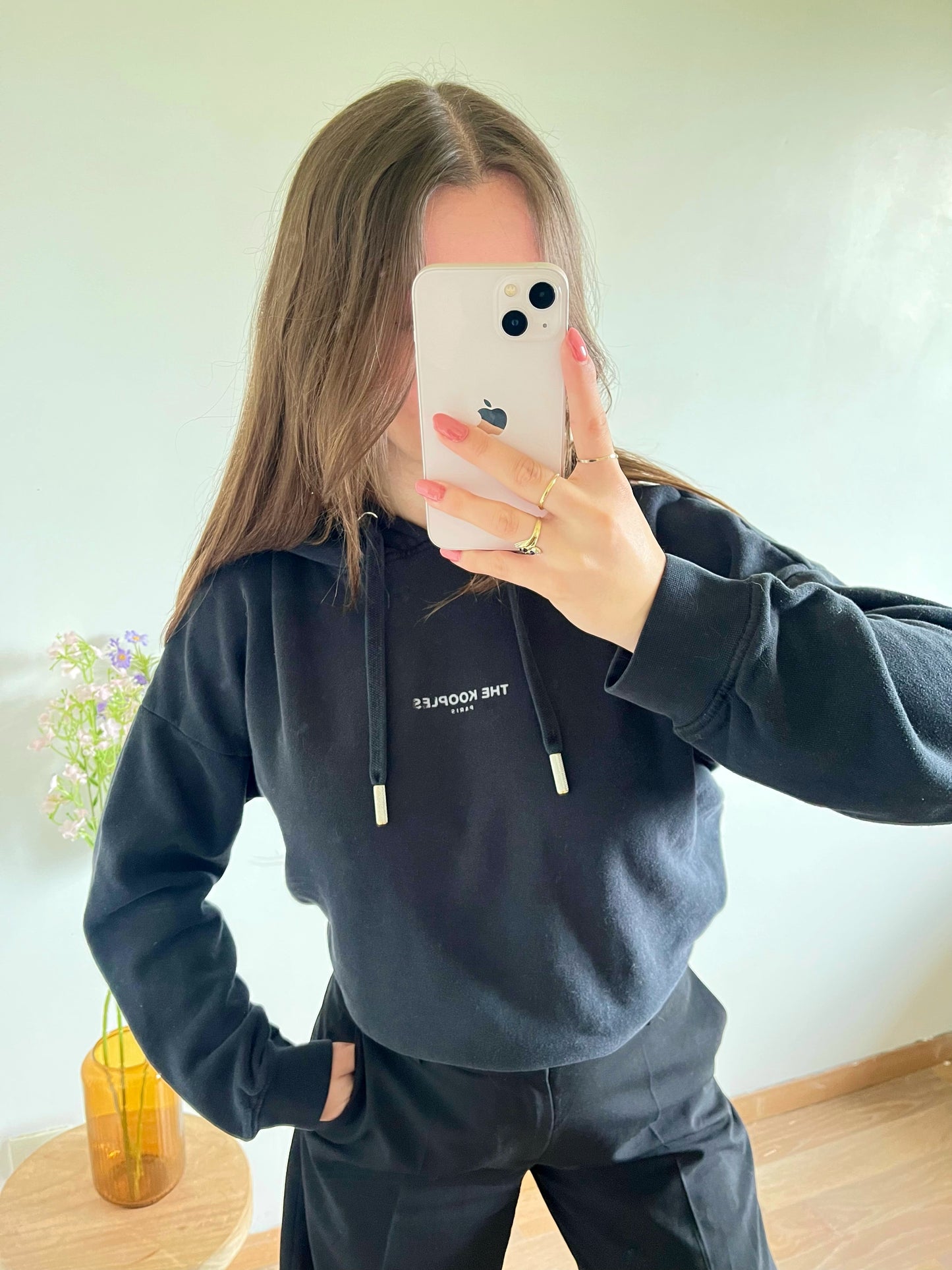 Sweat à capuche noir The Kooples - M