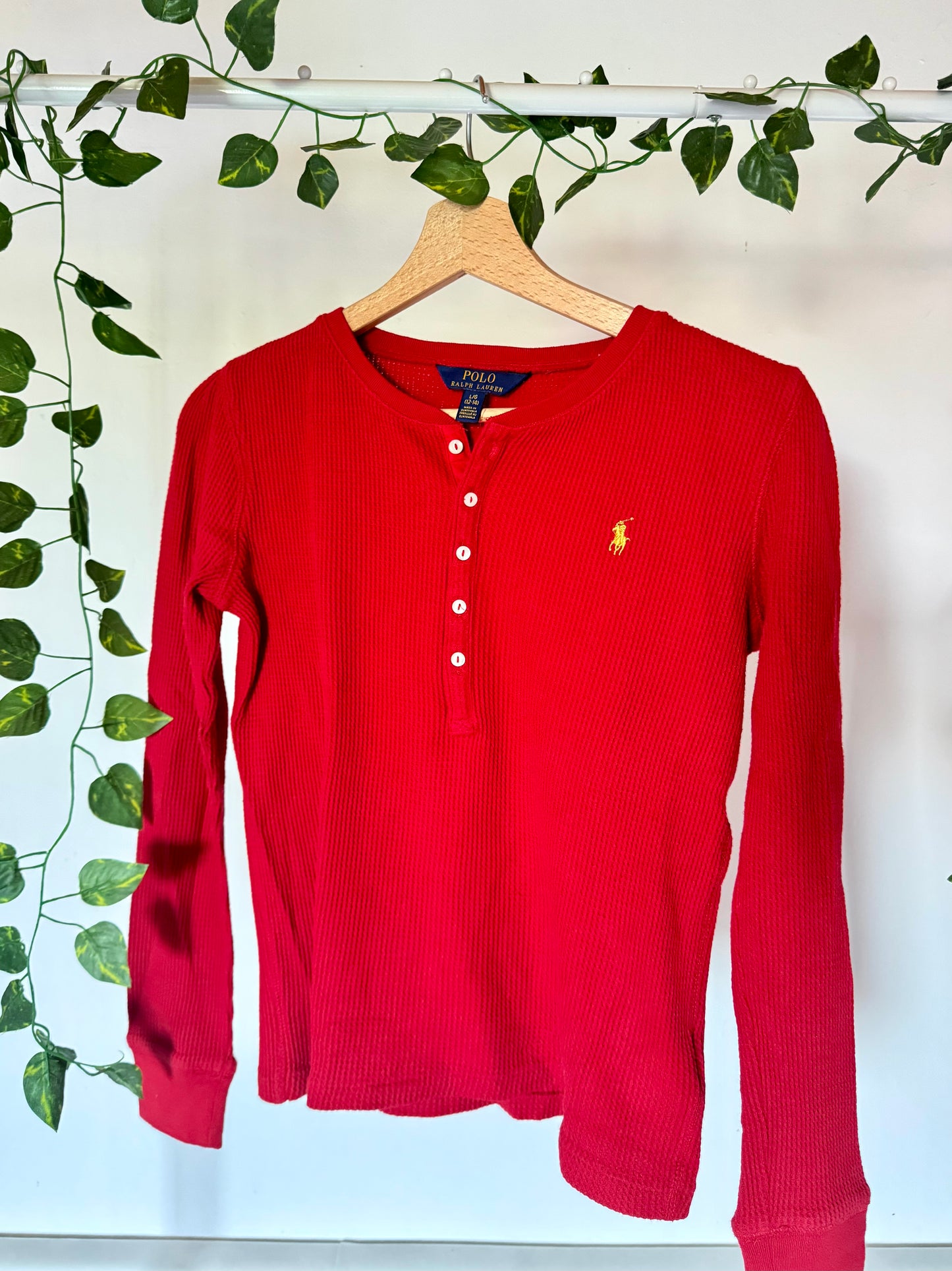 Pull polo rouge Ralph Lauren - XS