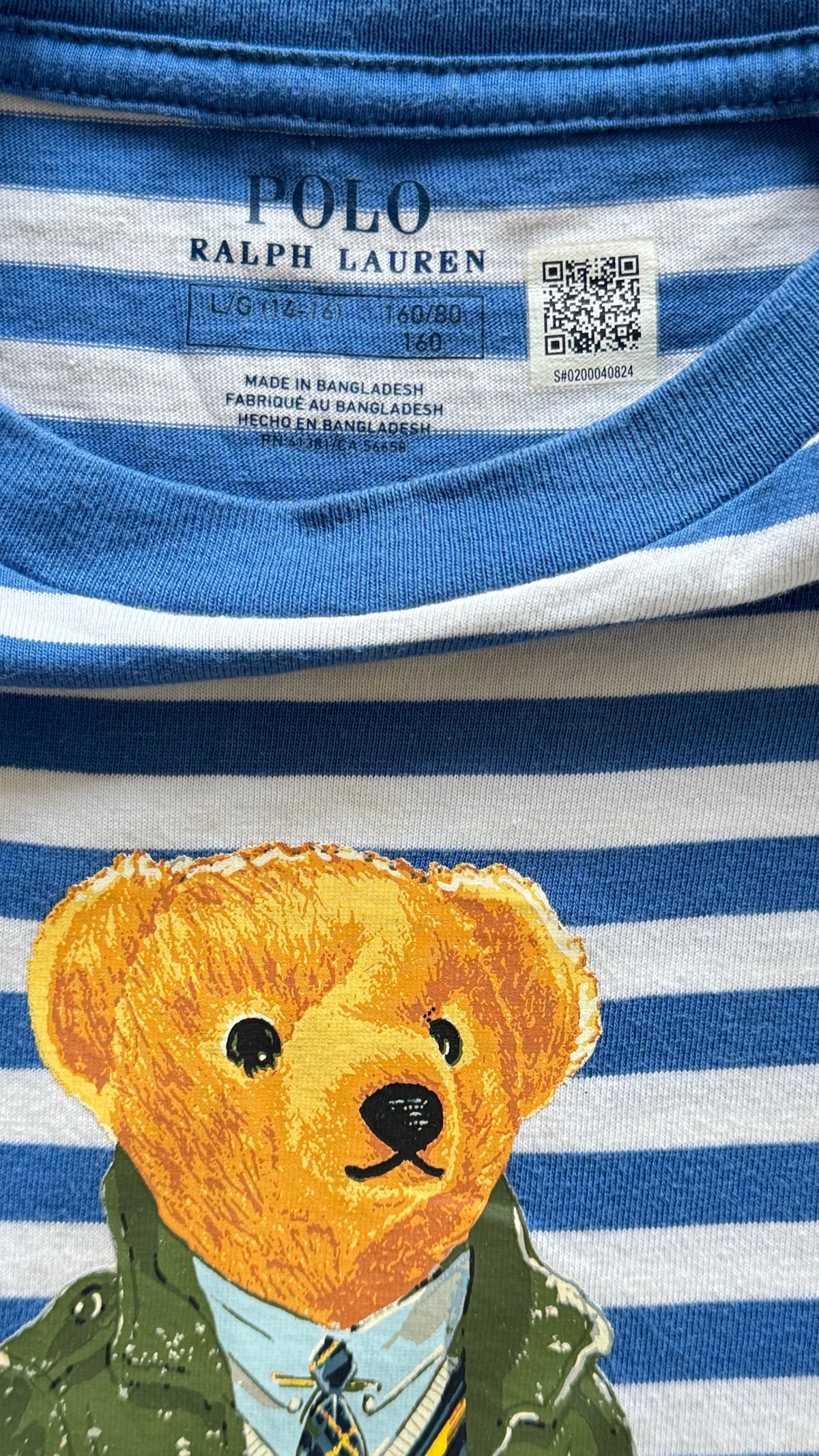 T-shirt marinière nounours Ralph Lauren - M
