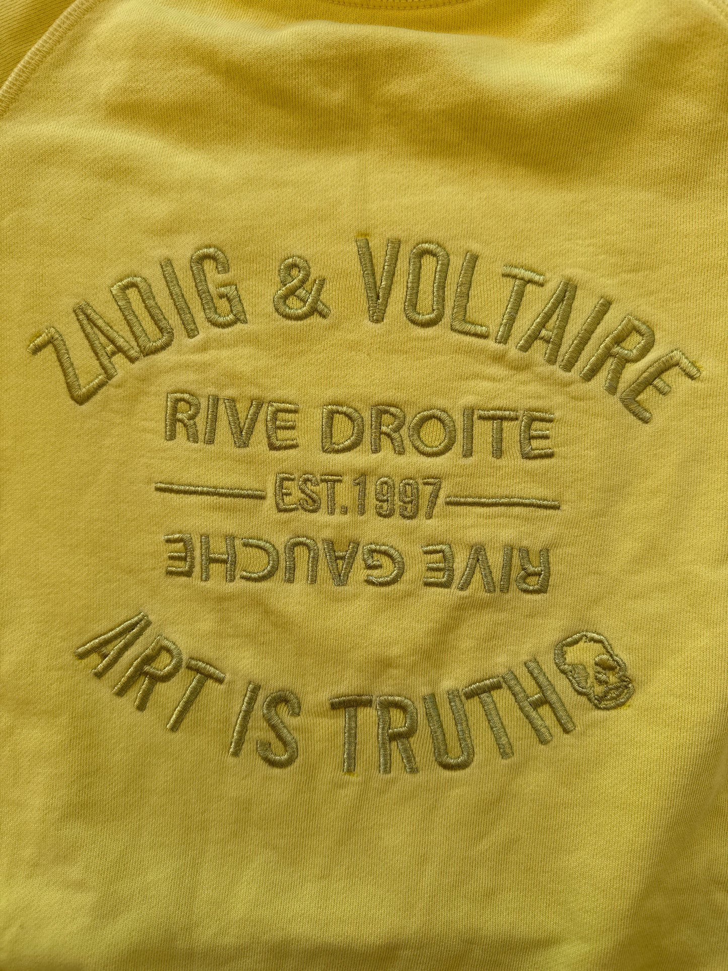 Sweat col rond jaune Zadig & Voltaire - M