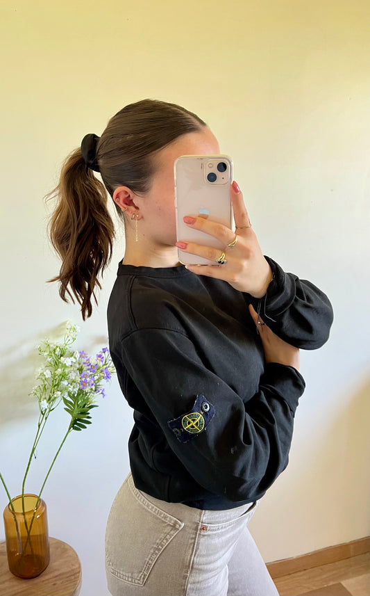 Pull noir Stone Island - M