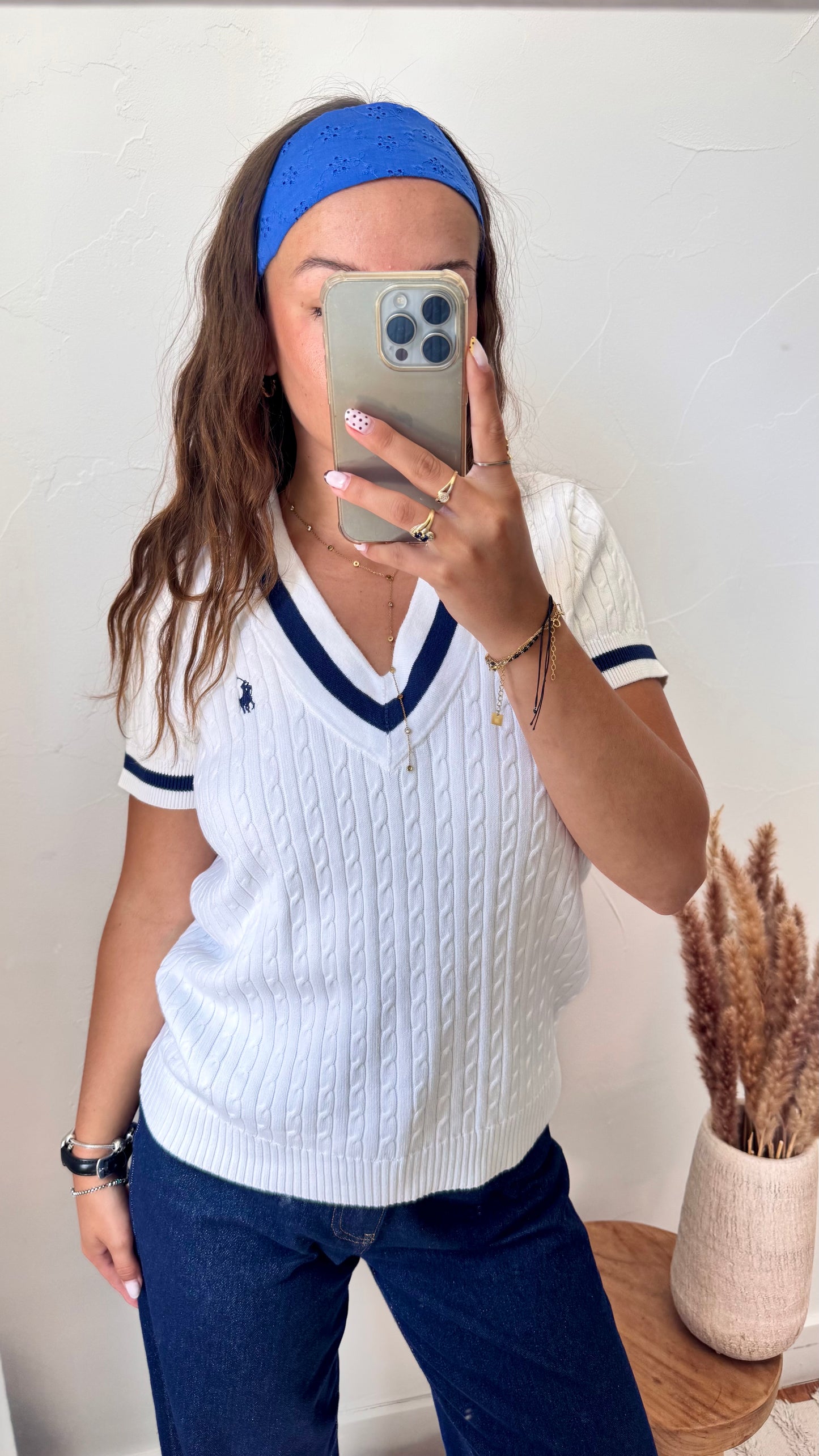 T-shirt torsadé old money Ralph Lauren - M