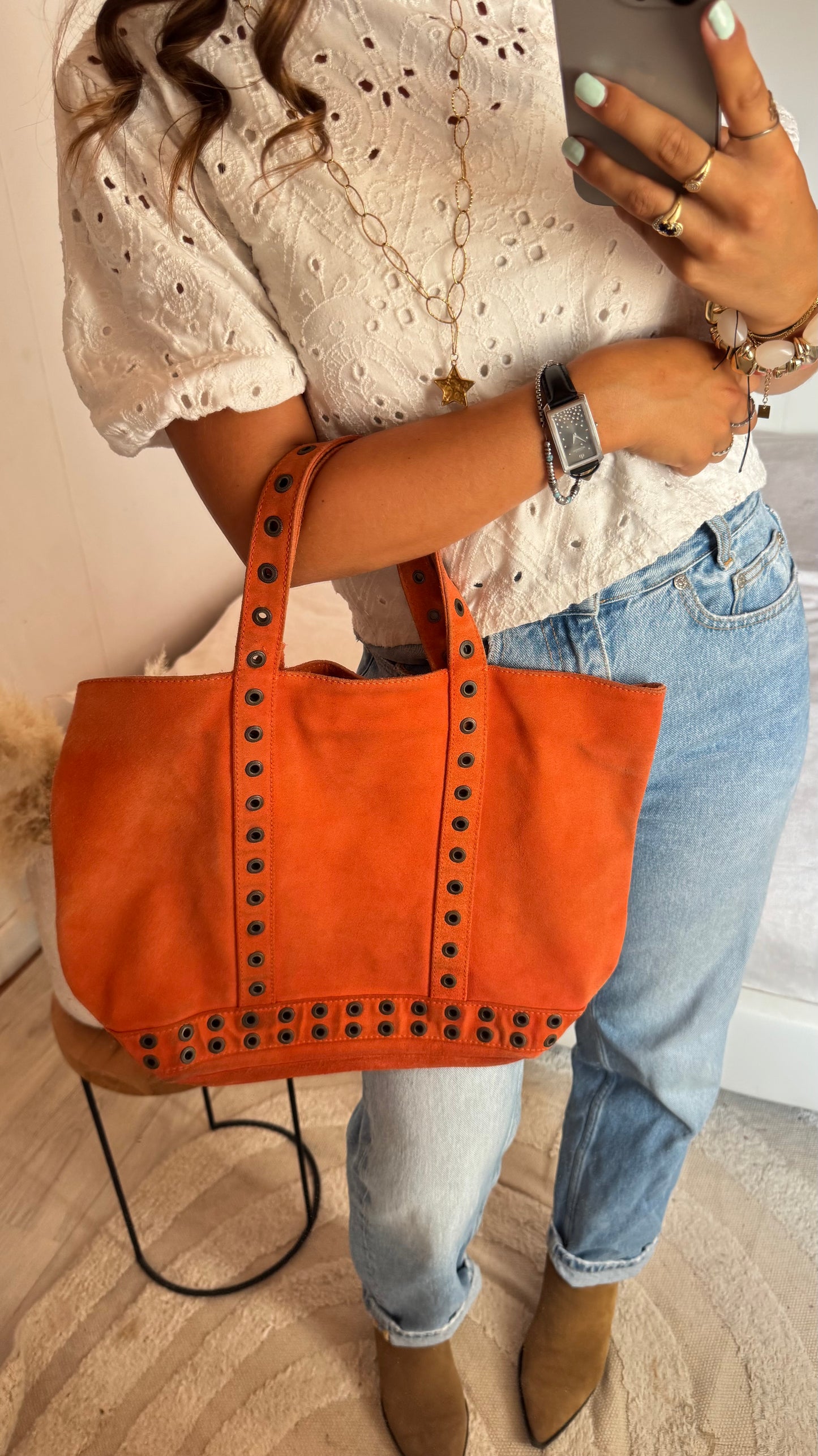 Sac cabas Vanessa Bruno en cuir - M
