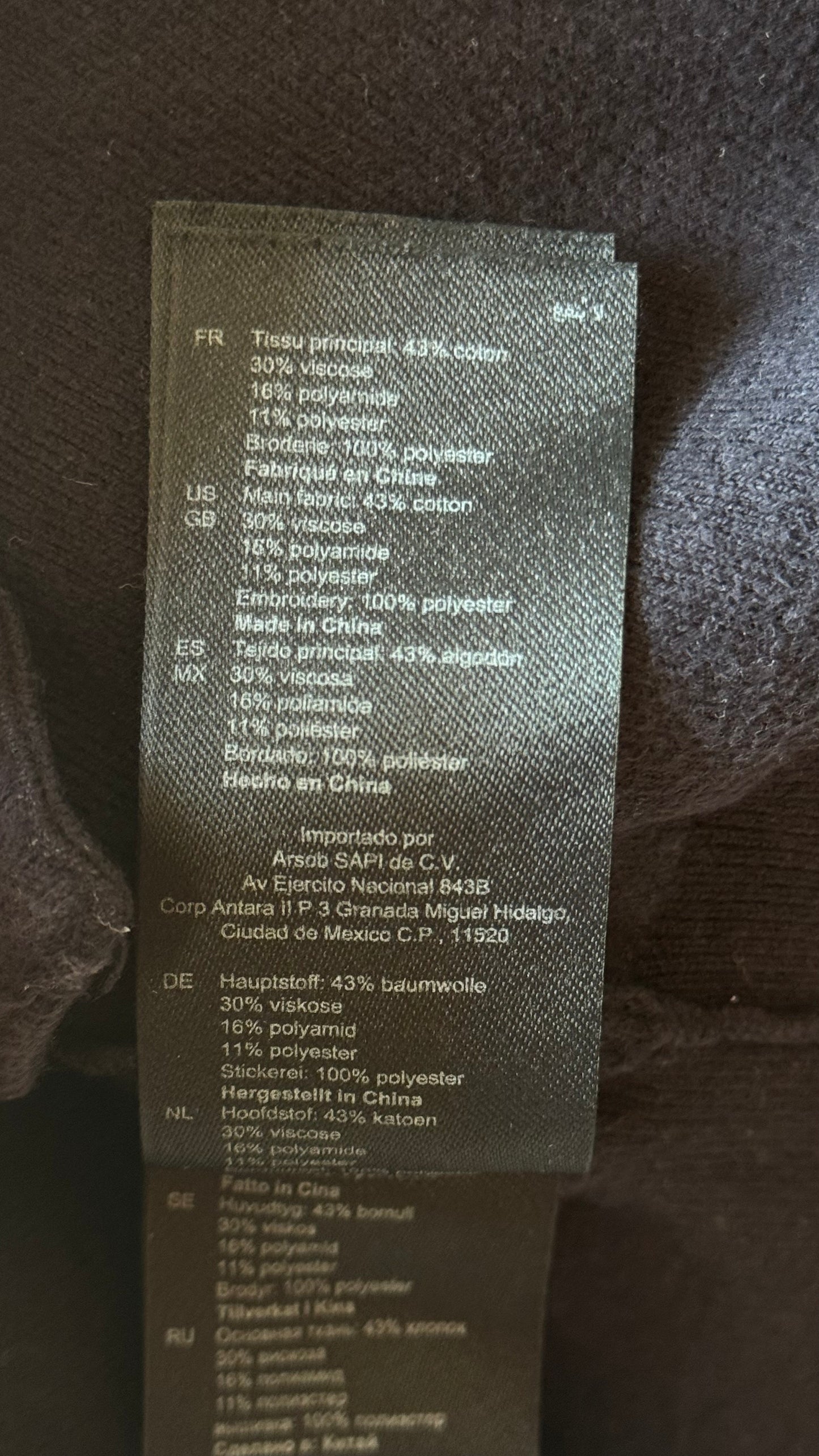 Veste à capuche noire brodée Sandro - S