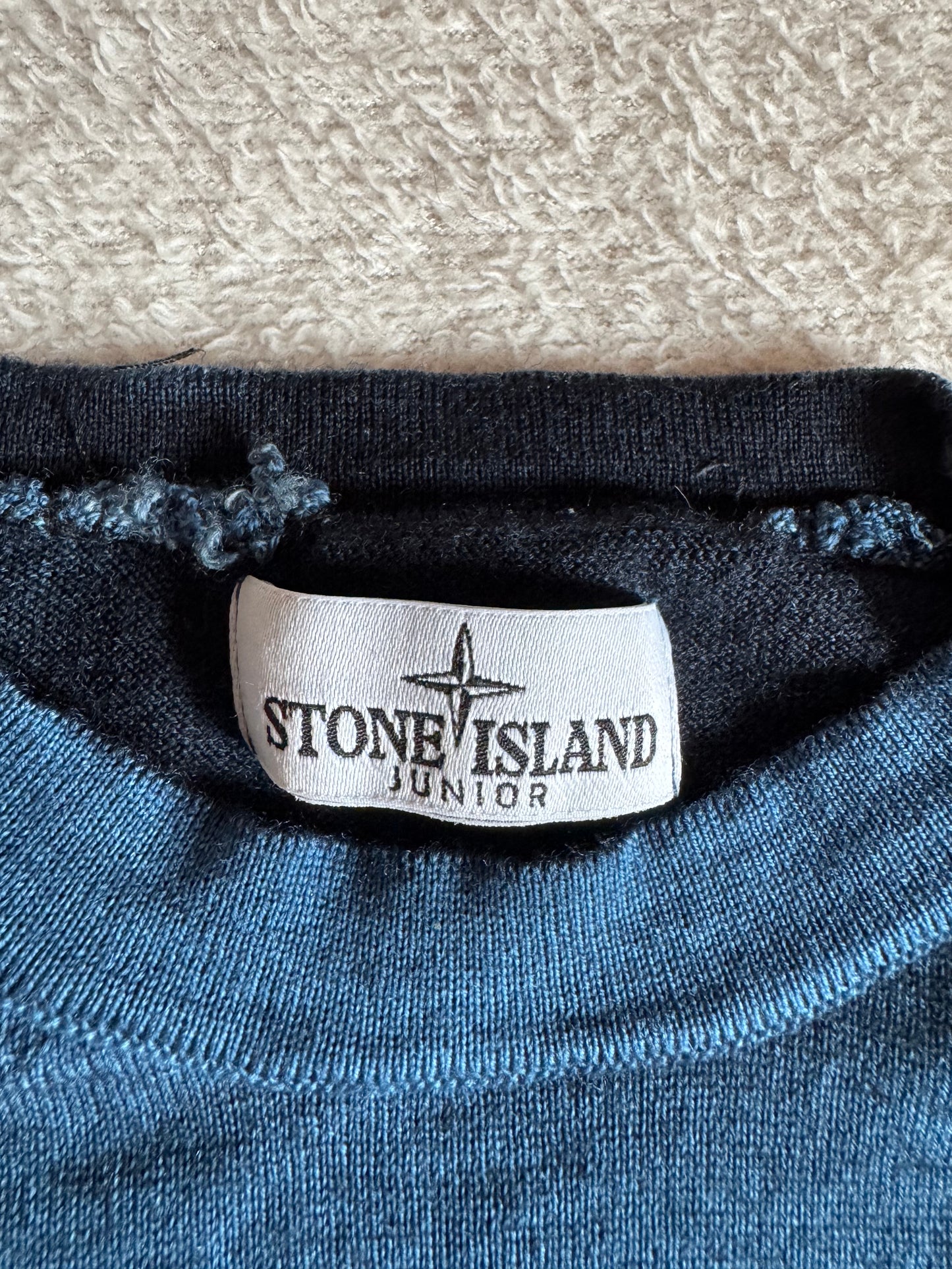 Pull col rond bleu Stone Island - S