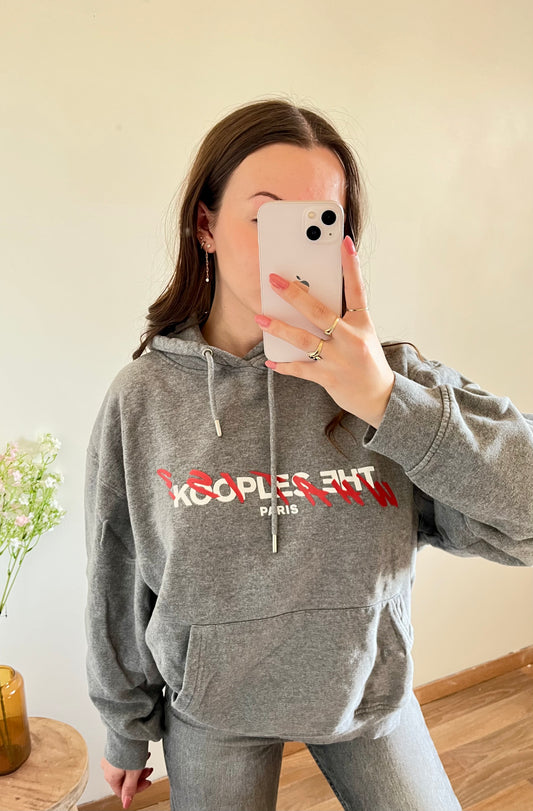 Sweat à capuche gris The Kooples - L