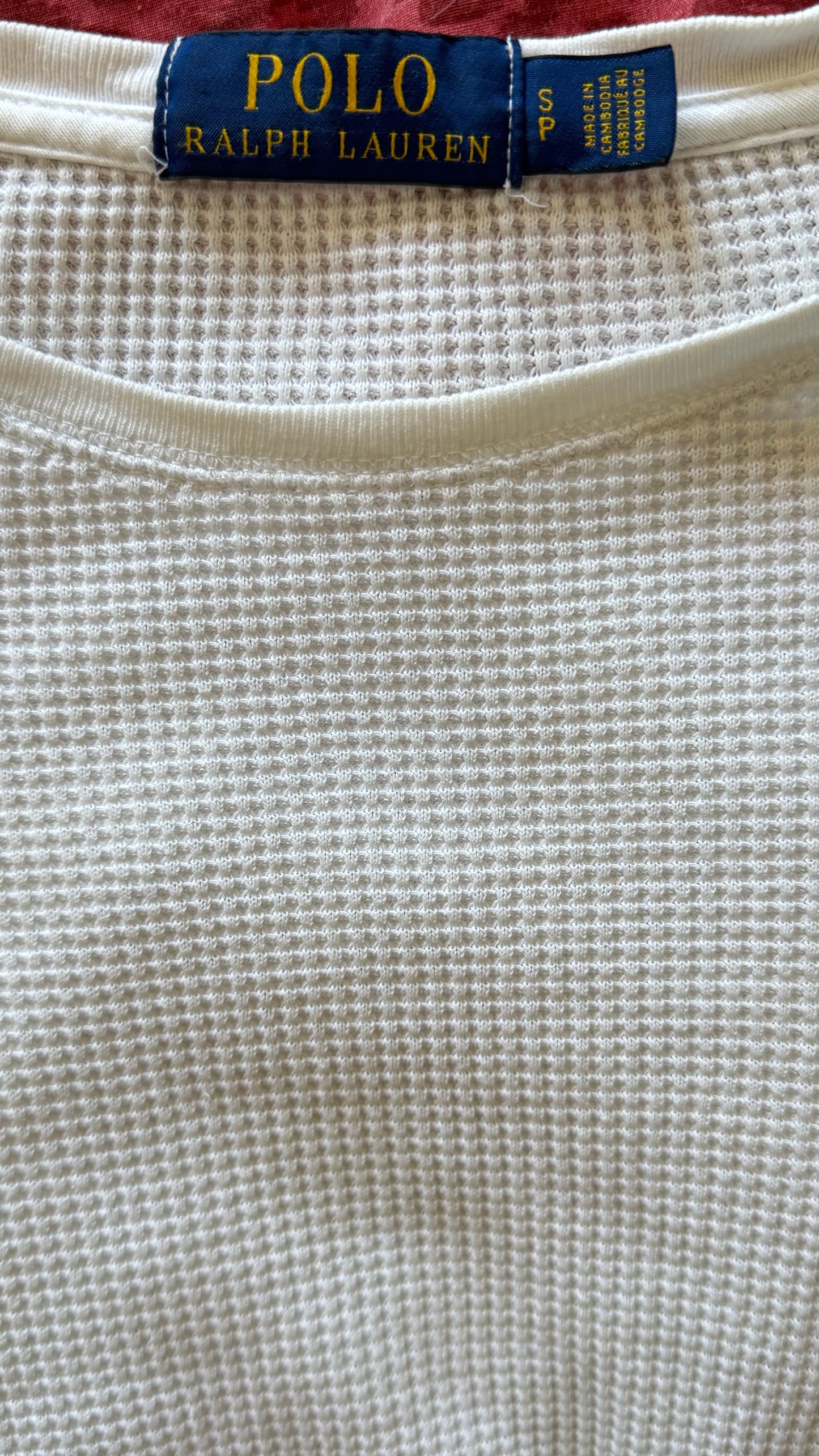 Pull col rond blanc Ralph Lauren - S