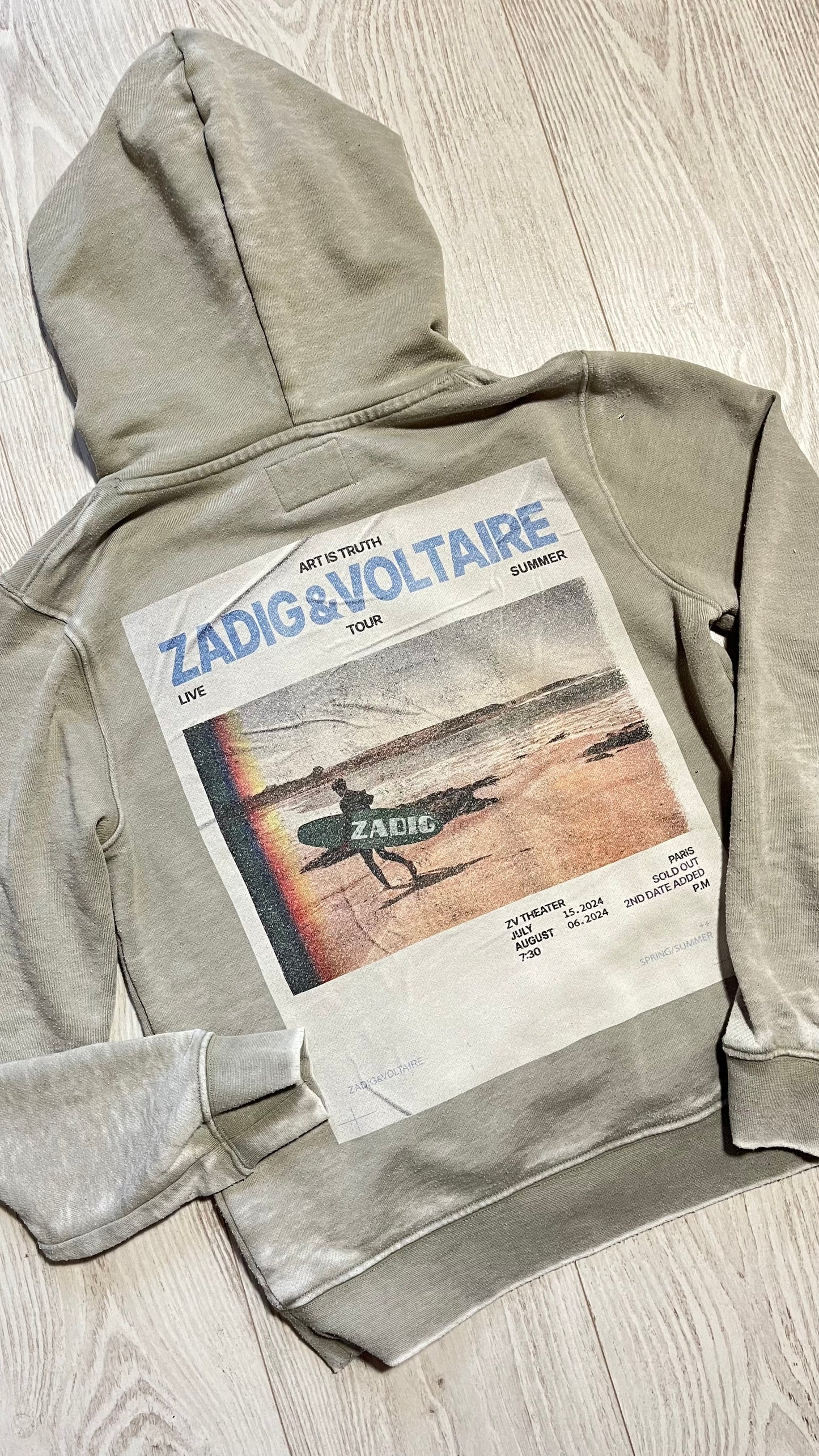 Sweat à capuche gris délavé  Zadig & Voltaire - XS