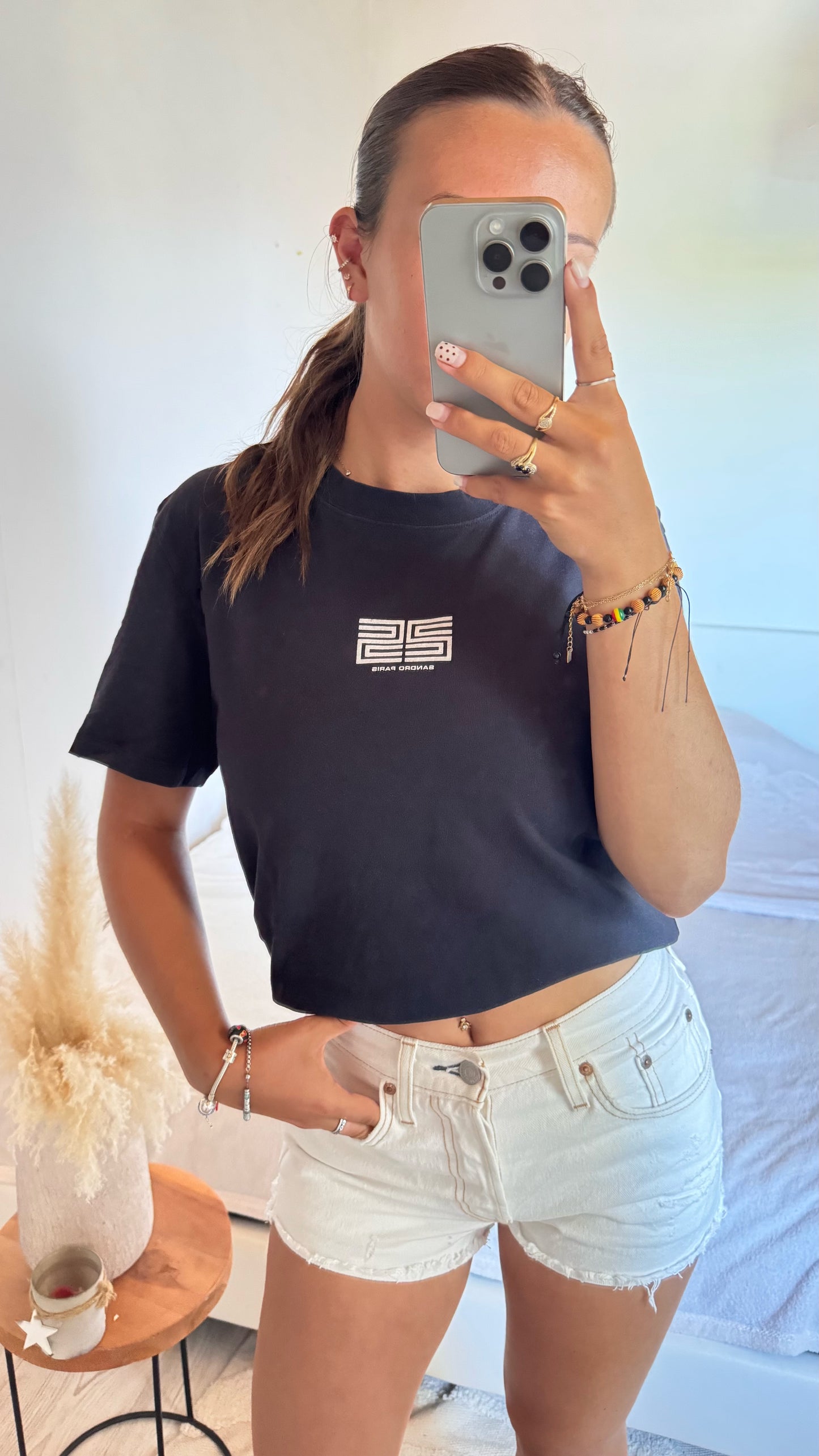 T-shirt noir Sandro - M
