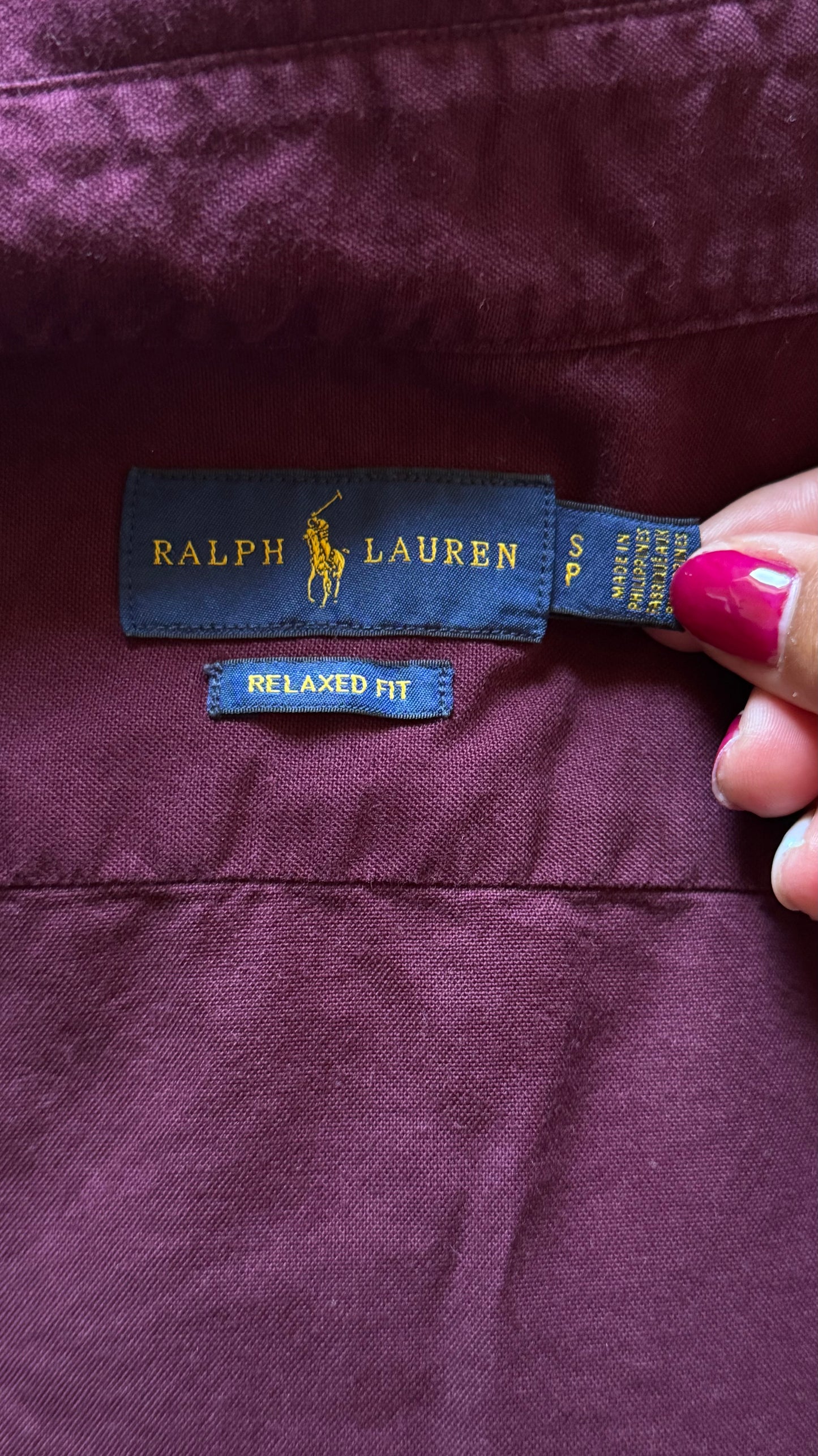 Chemise bordeaux Ralph Lauren  - S