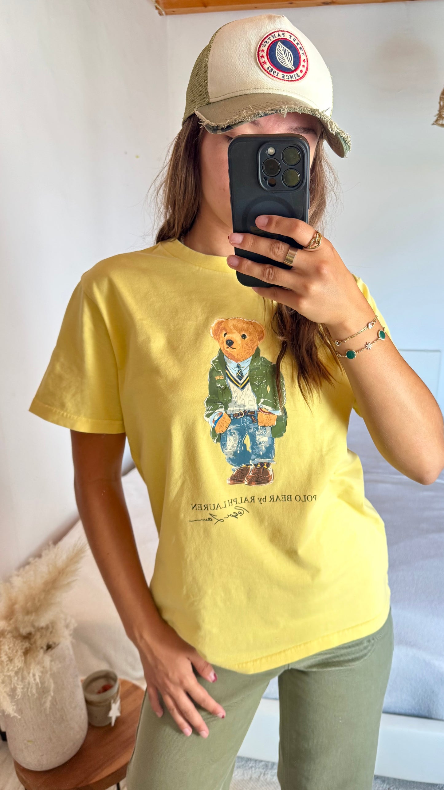 T-shirt Teddy Bear jaune Ralph Lauren - S