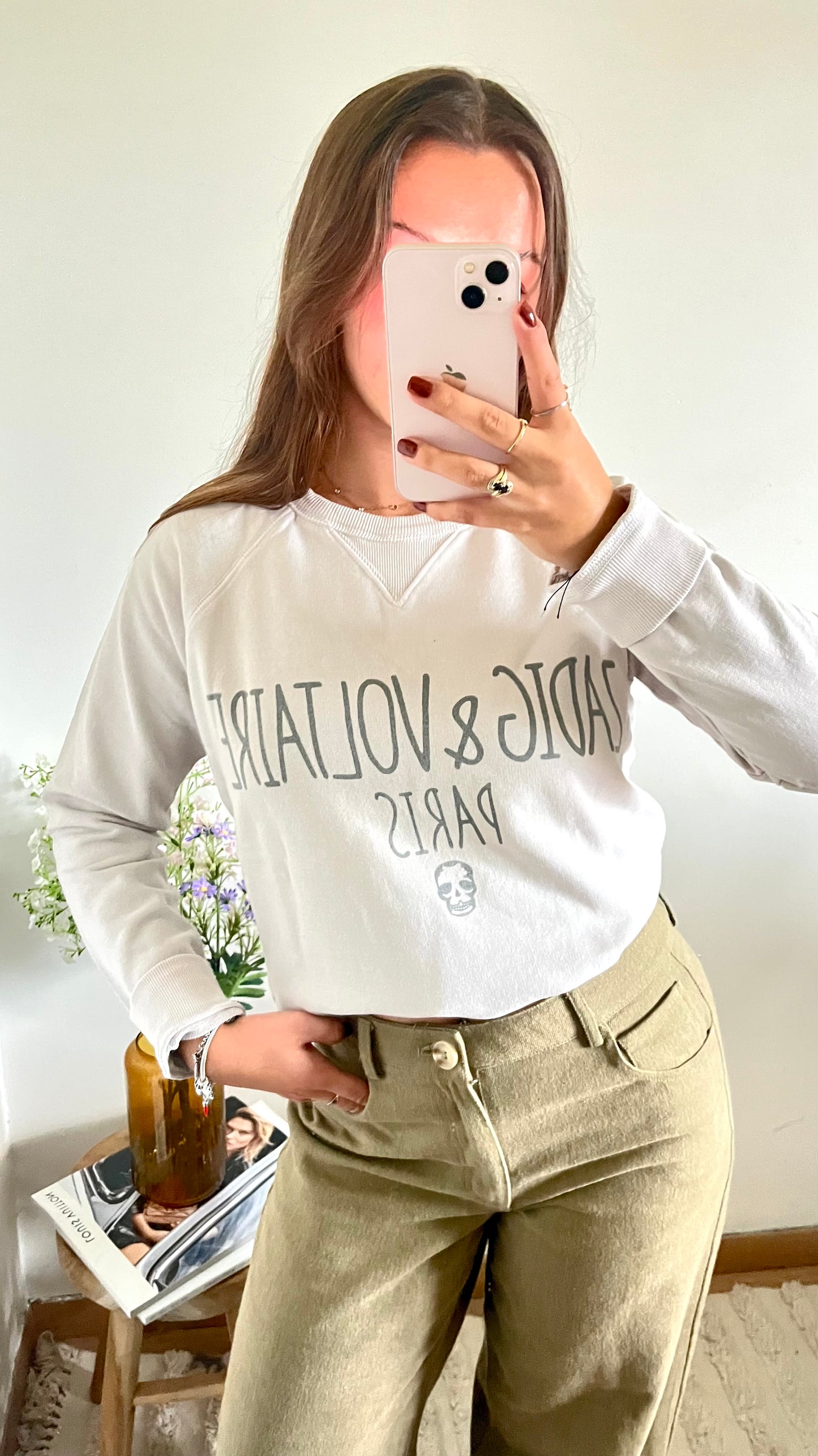 Sweat col rond blanc Zadig & Voltaire - M