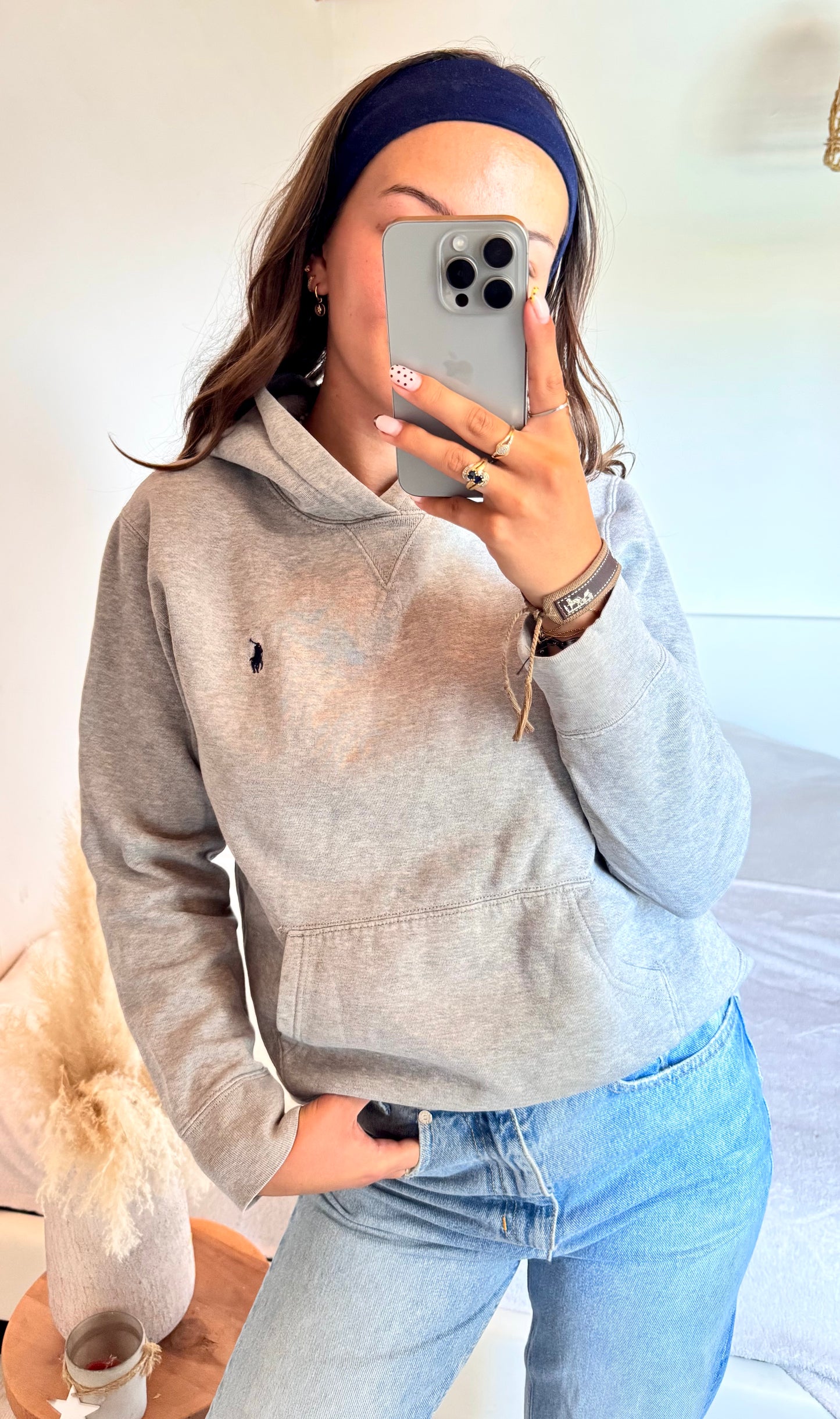 Sweat à capuche gris Ralph Lauren - S