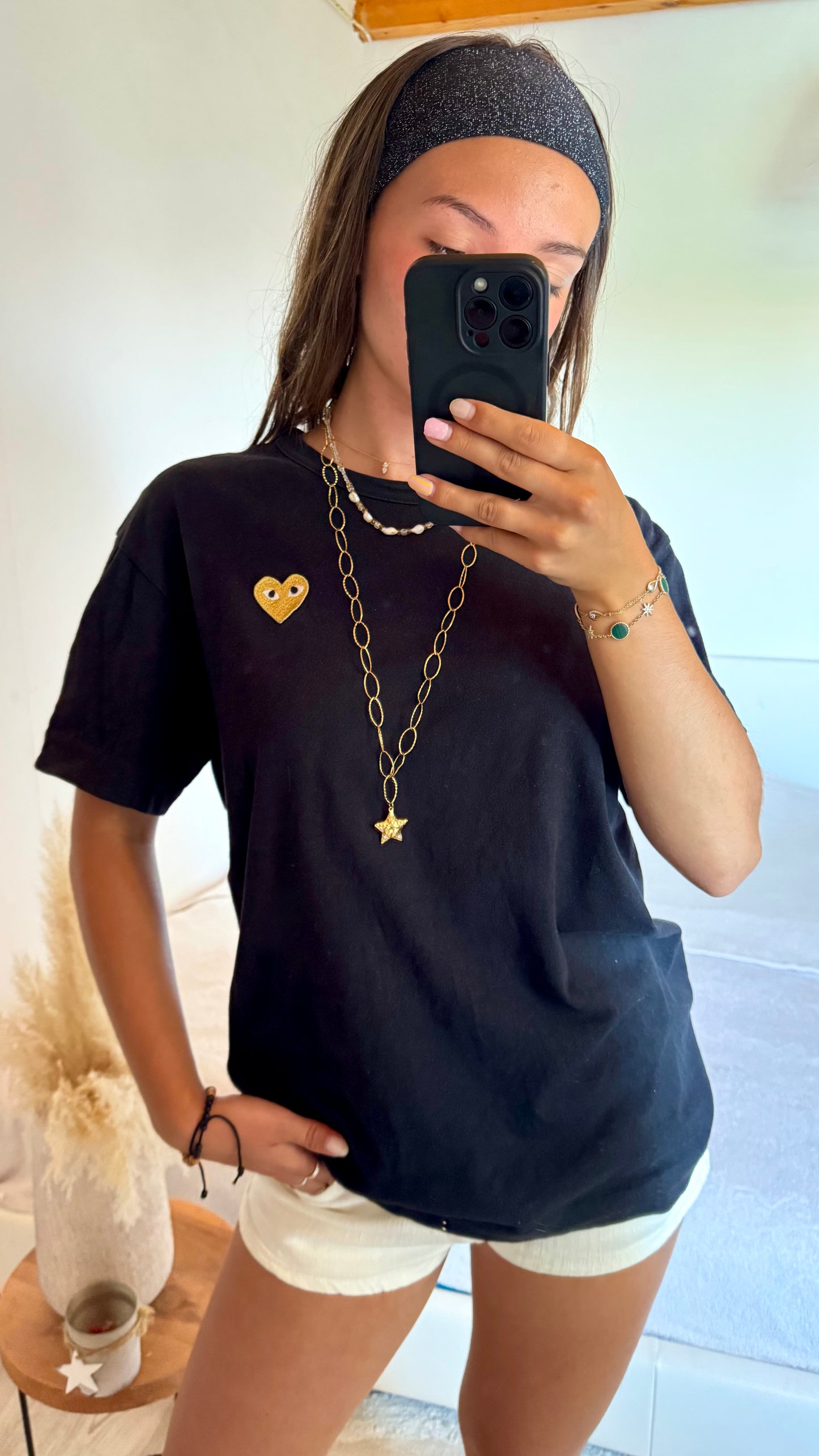 T-shirt noir doré Comme des Garçons - M/L