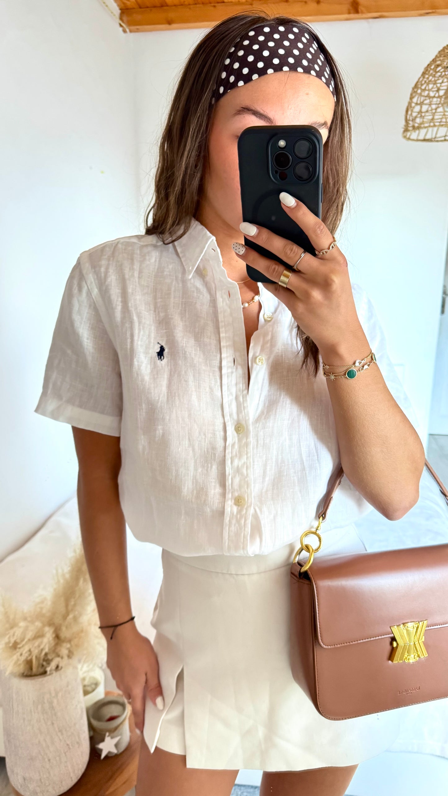 Chemise blanche en lin Ralph Lauren - S