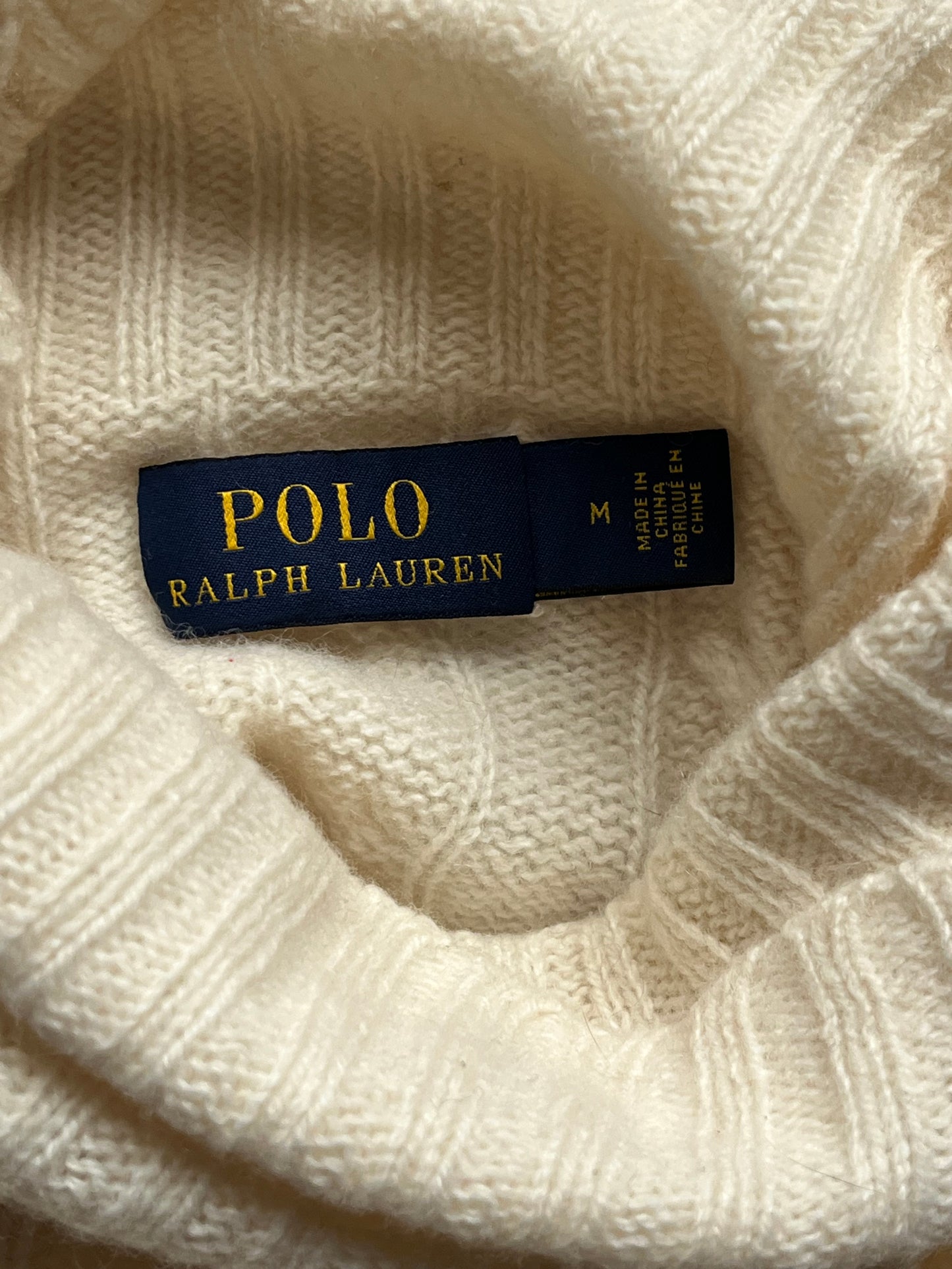 Col roulé torsadé Ralph Lauren laine & cachemire - M