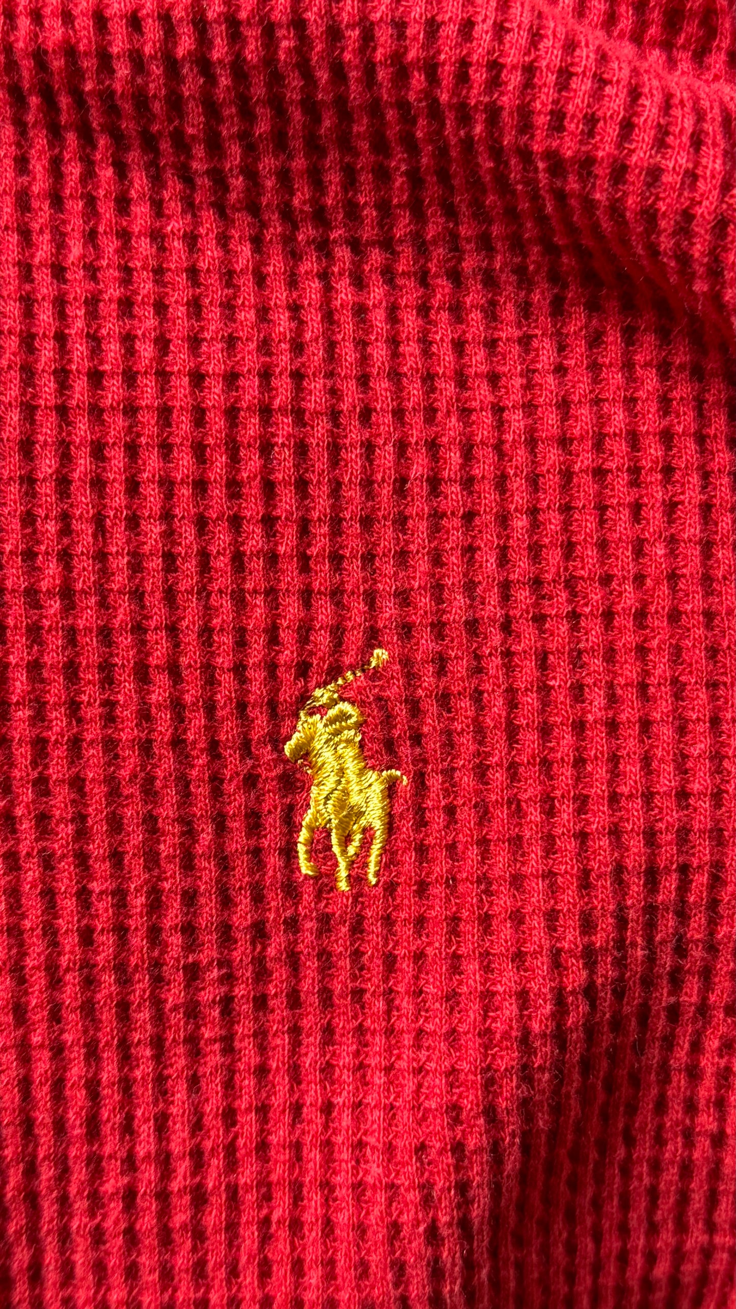 Pull polo rouge Ralph Lauren - XS