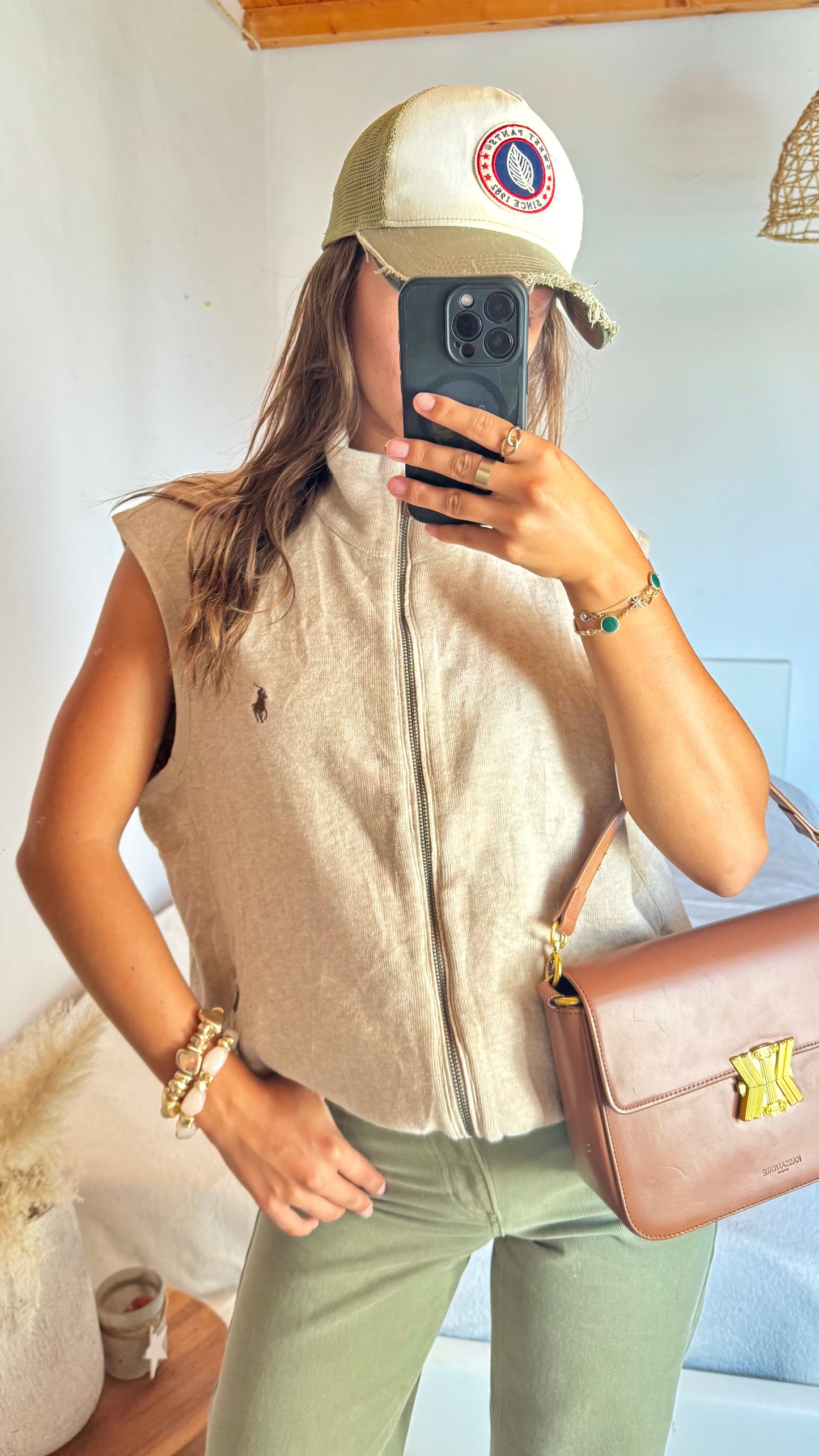 Gilet sans manche beige Ralph Lauren - M homme / L femme